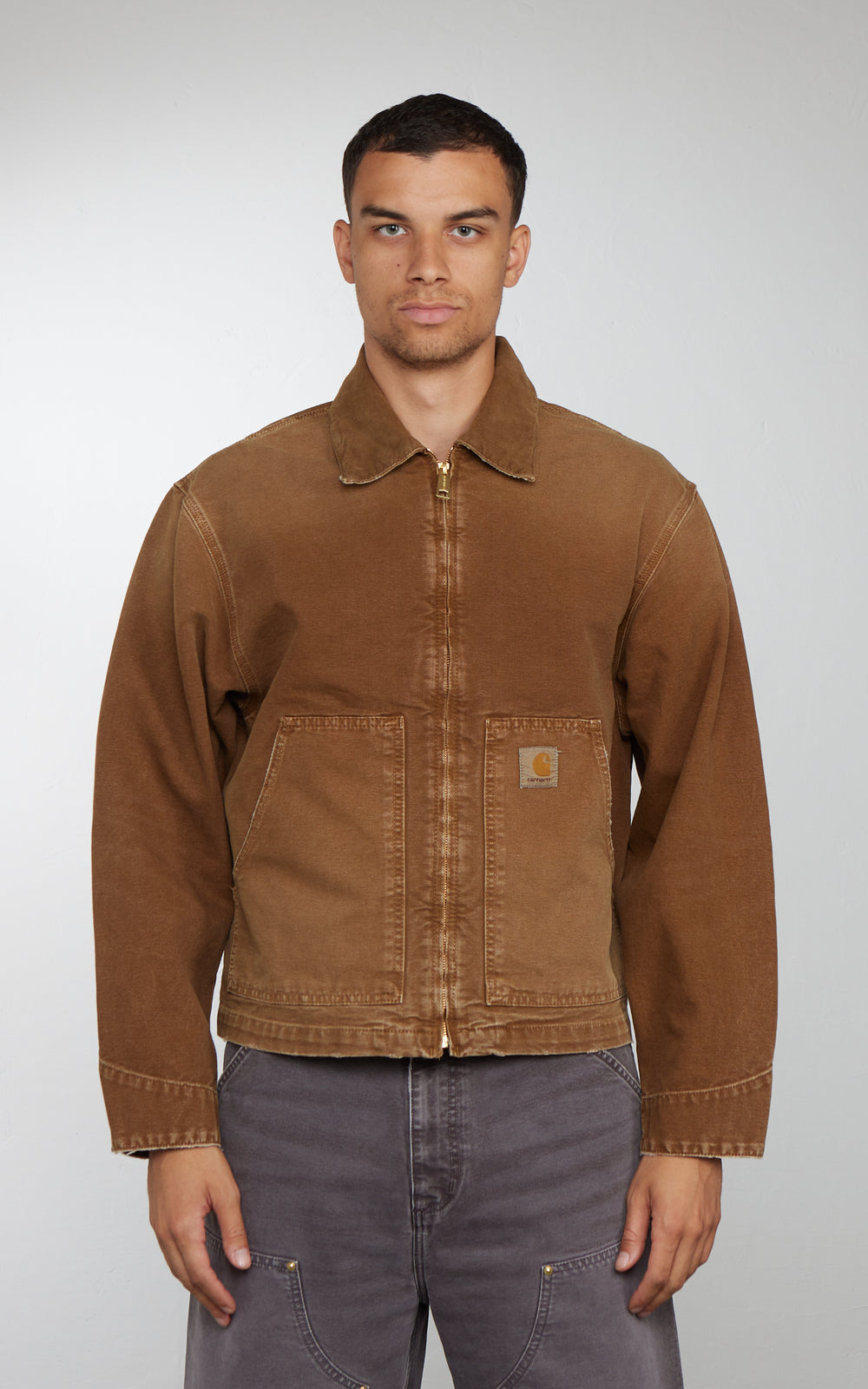 Carhartt WIP OG Arcan Jacket Dearborn Canvas Destroy Wash Hamilton Brown/Hamilton Brown