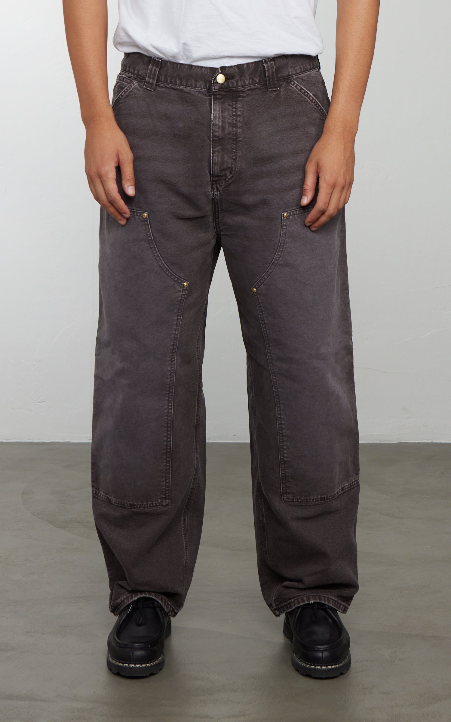 Carhartt WIP OG Double Knee Pant Dearborn Canvas Destroy Wash Tobacco