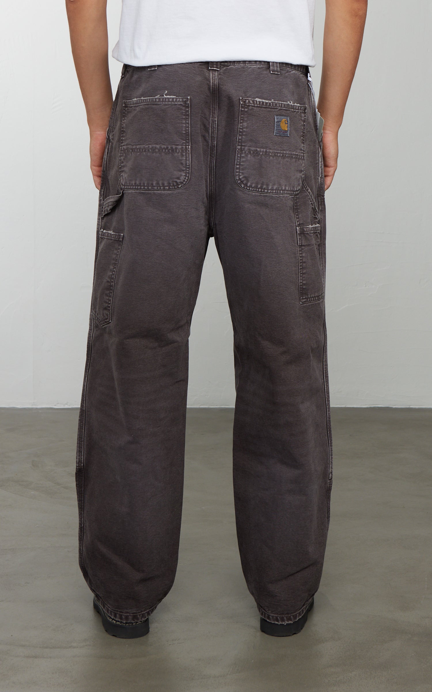 Carhartt WIP OG Double Knee Pant Dearborn Canvas Destroy Wash Tobacco