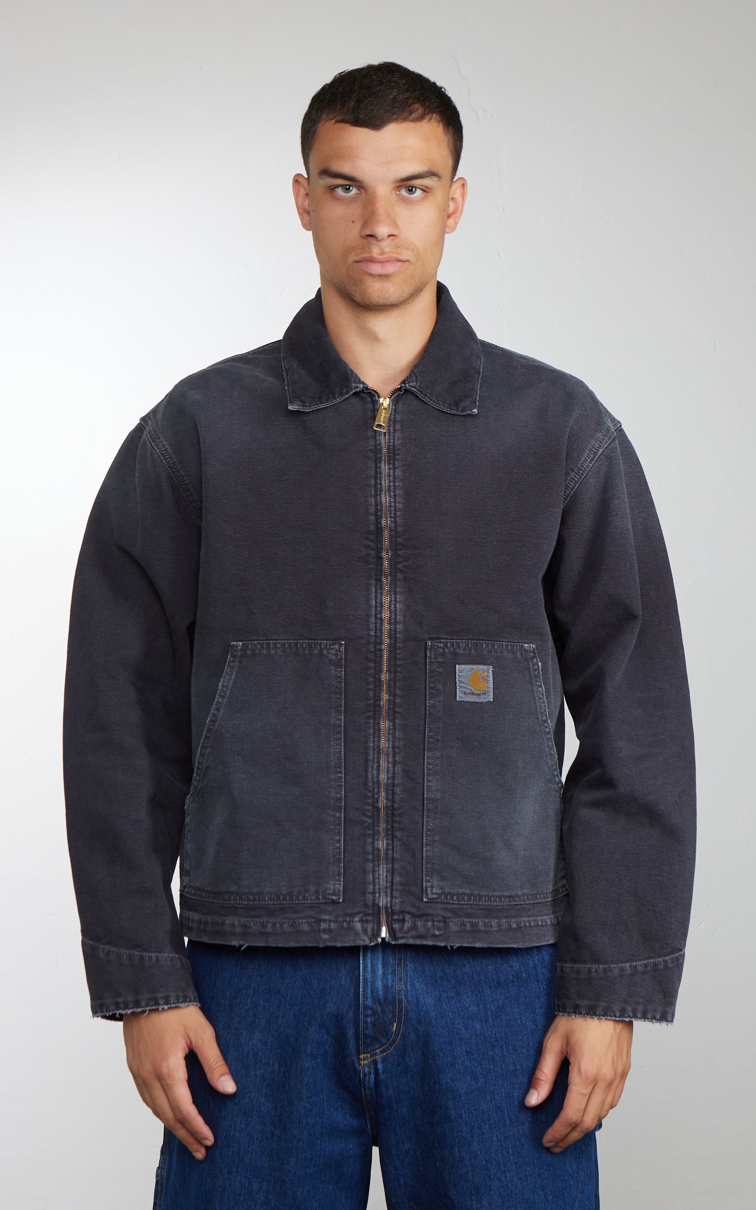 Carhartt WIP OG Arcan Jacket Dearborn Canvas Destroy Wash Black/Black