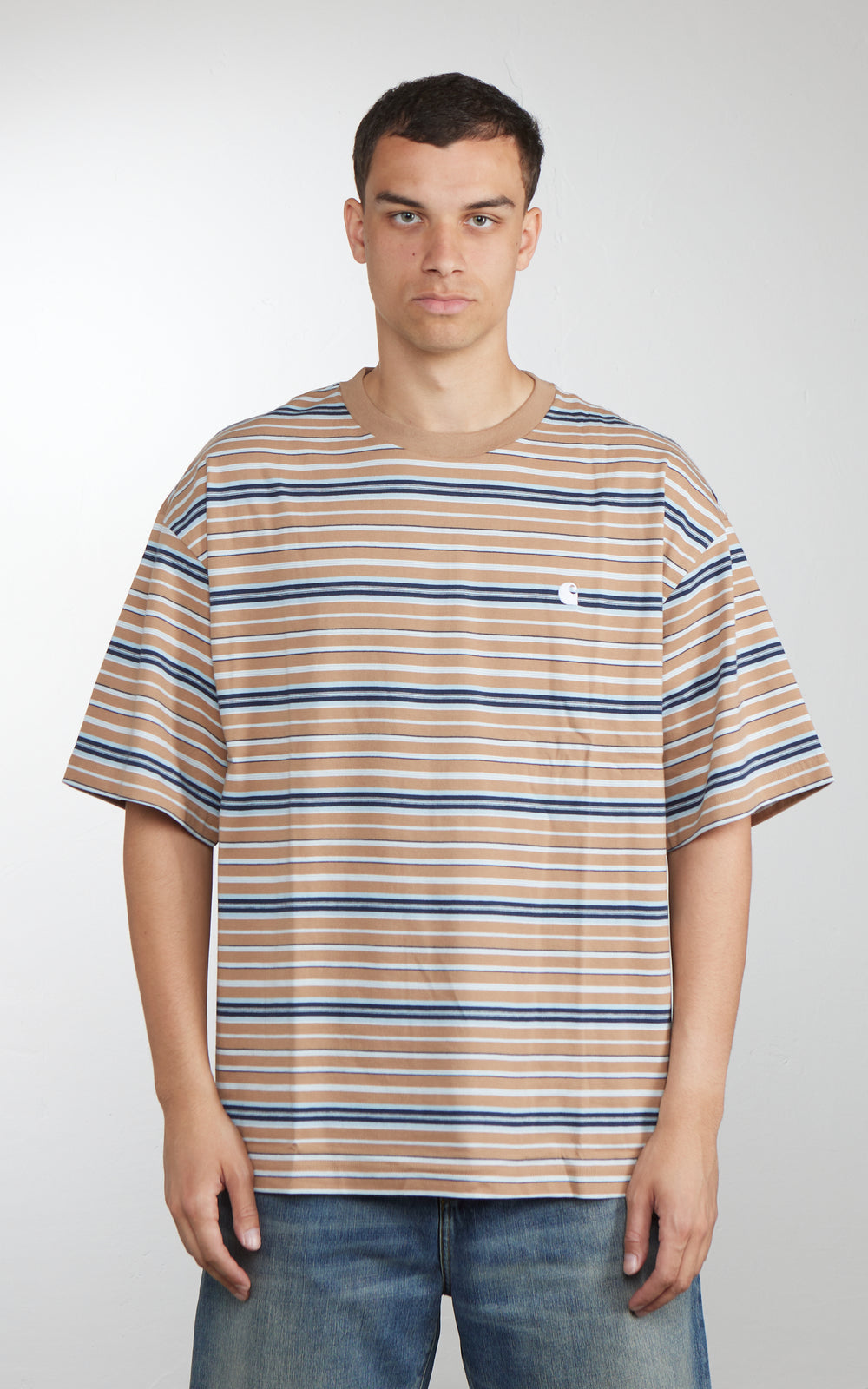 Carhartt WIP S/S Zane T-Shirt Zane Stripe/Peanut