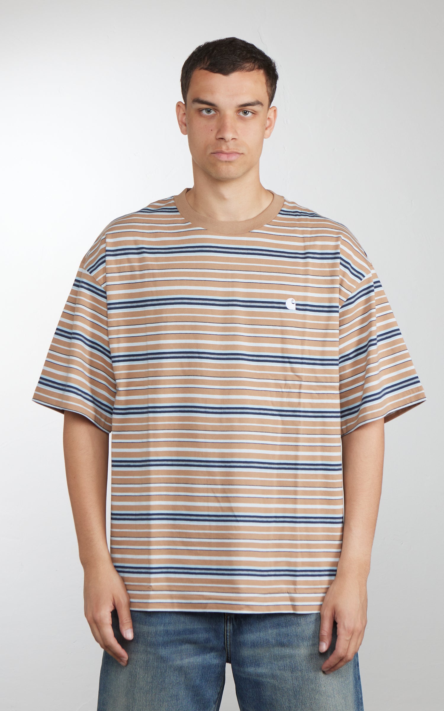 Carhartt WIP S/S Zane T-Shirt Zane Stripe/Peanut
