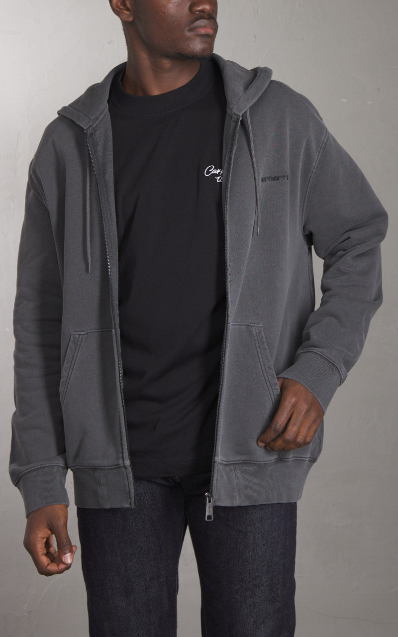 Carhartt WIP Hooded Duster Script Jacket Black