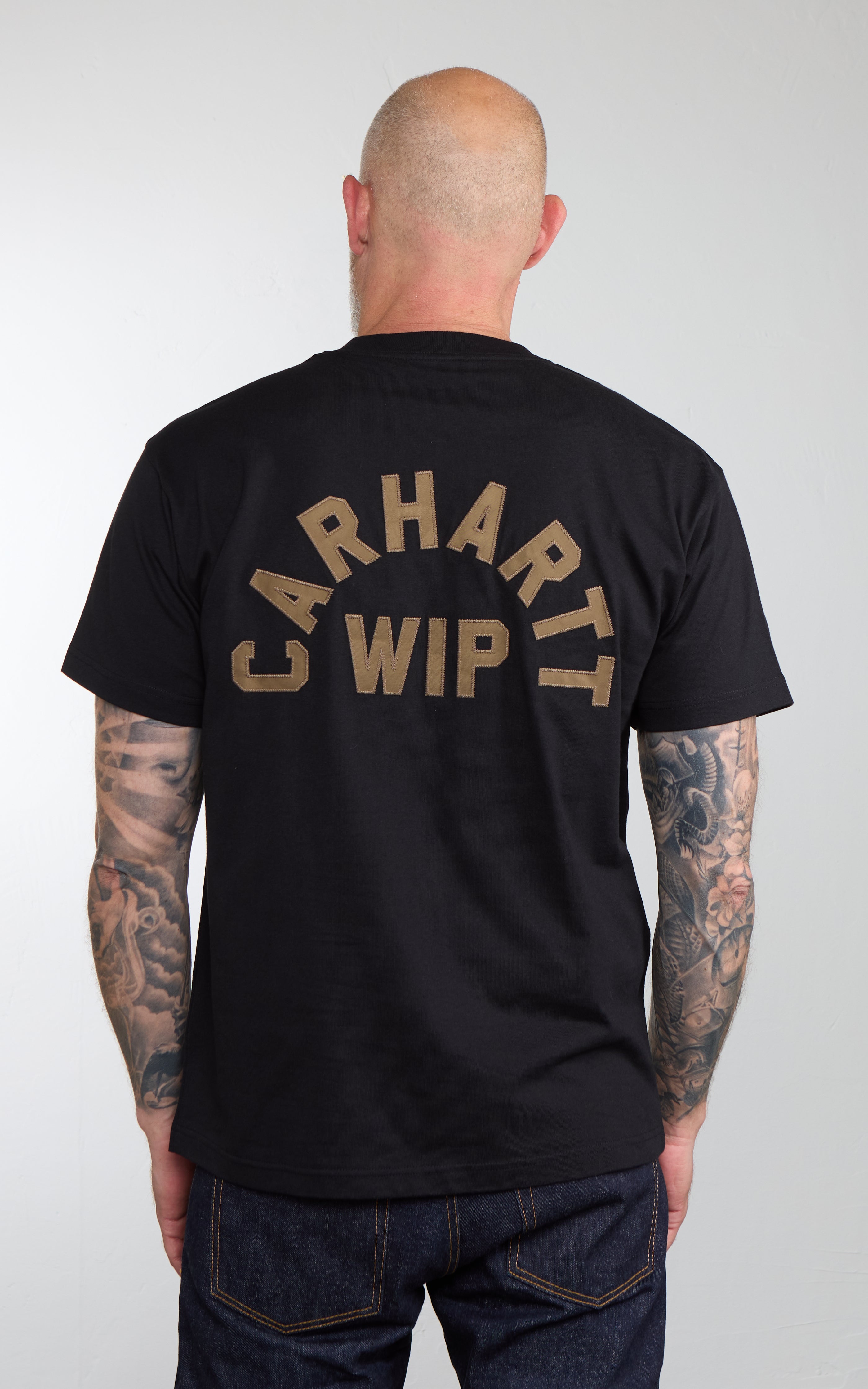 Carhartt WIP S/S Arch Script T-Shirt Black/WIP H Brown