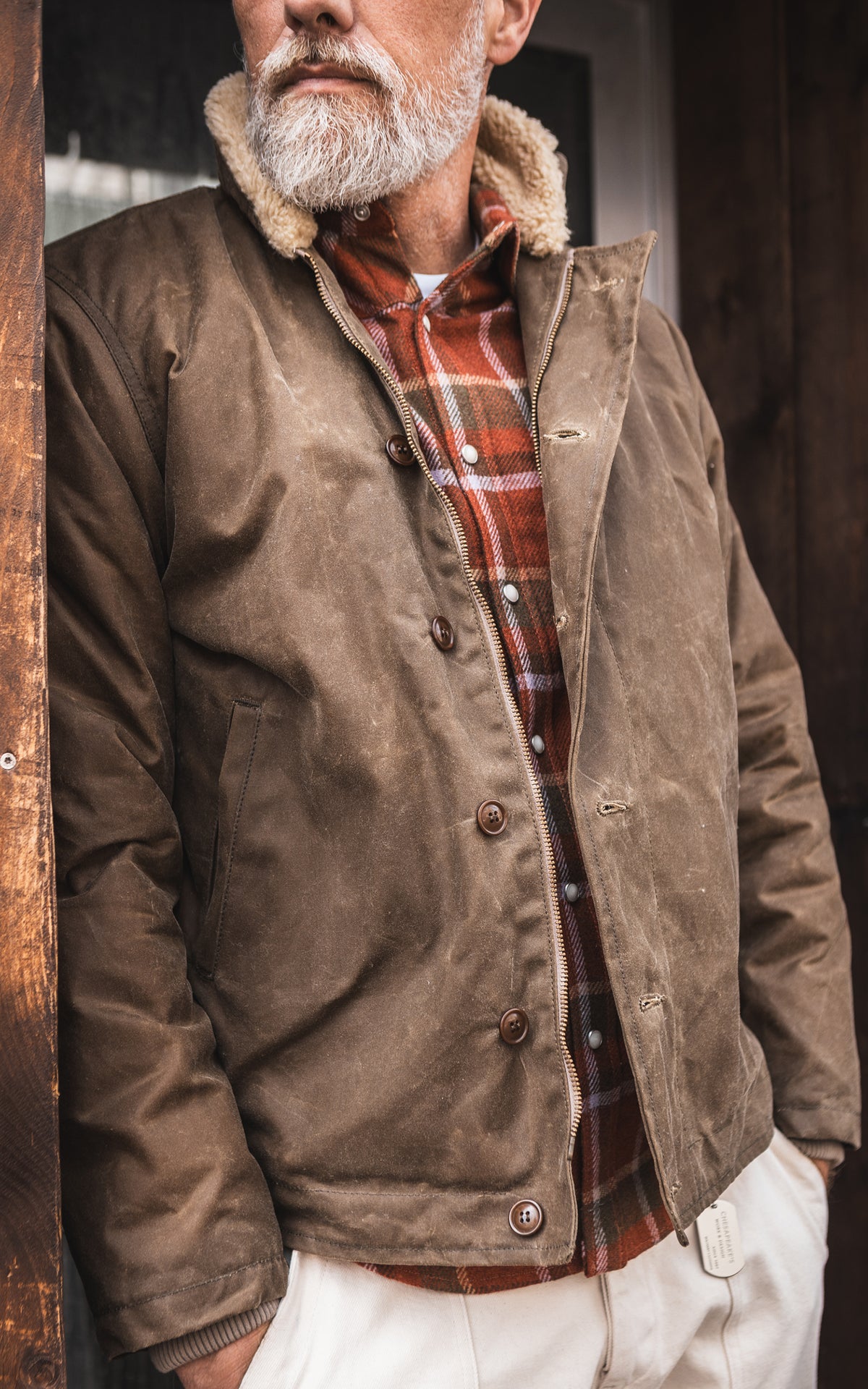 Chesapeake's Wilson Deck Jacket Waxed Sand