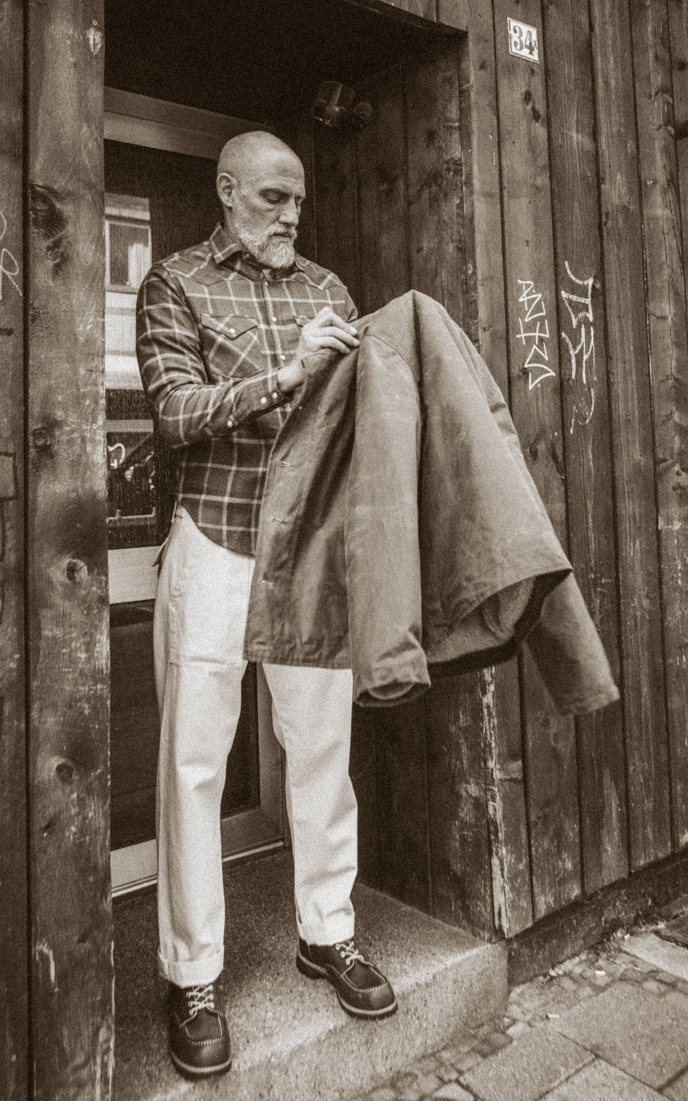 Chesapeake's Wilson Deck Jacket Waxed Sand