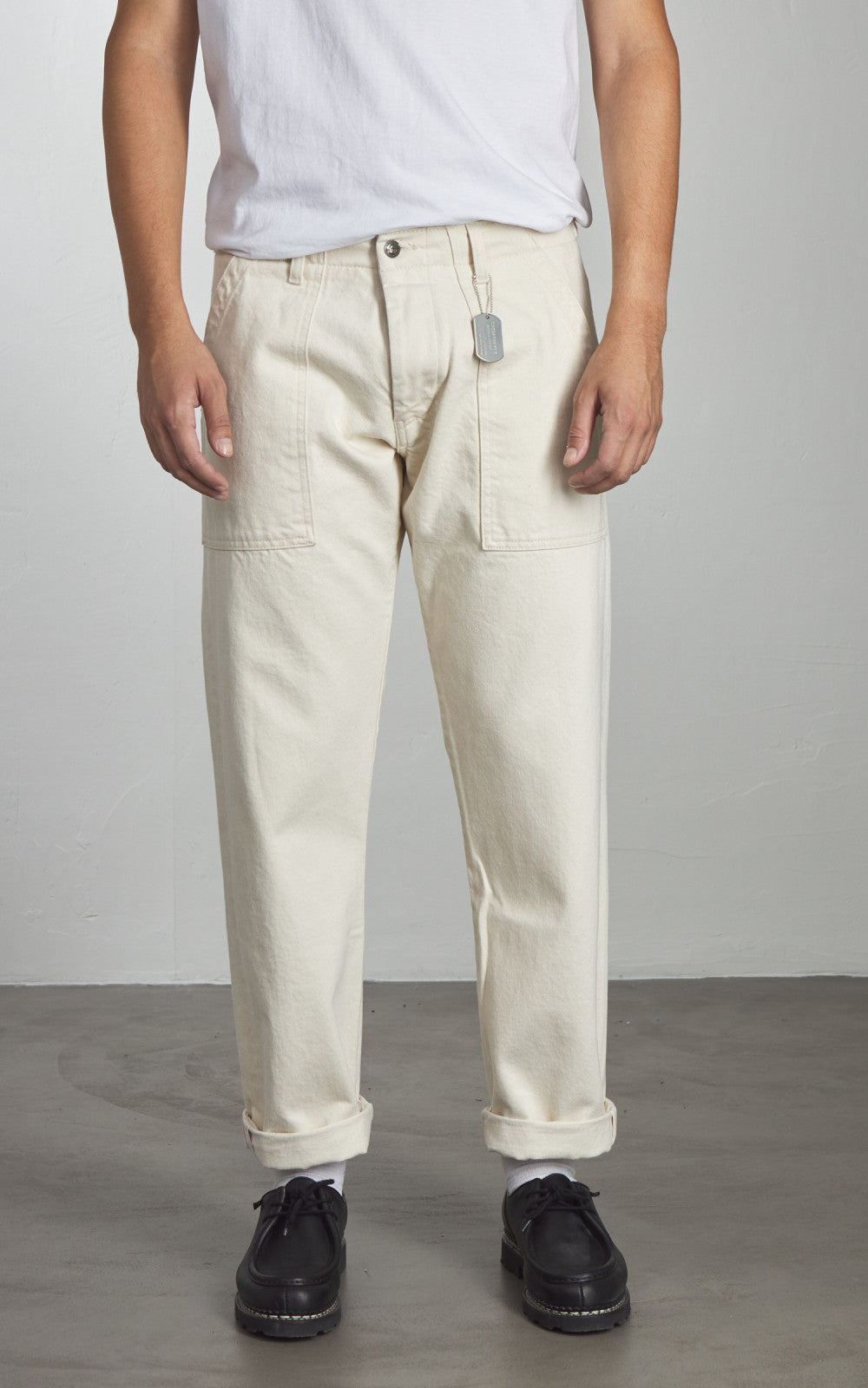 Chesapeake's Fatigue Pant Denim Selvedge Rinsed Natural