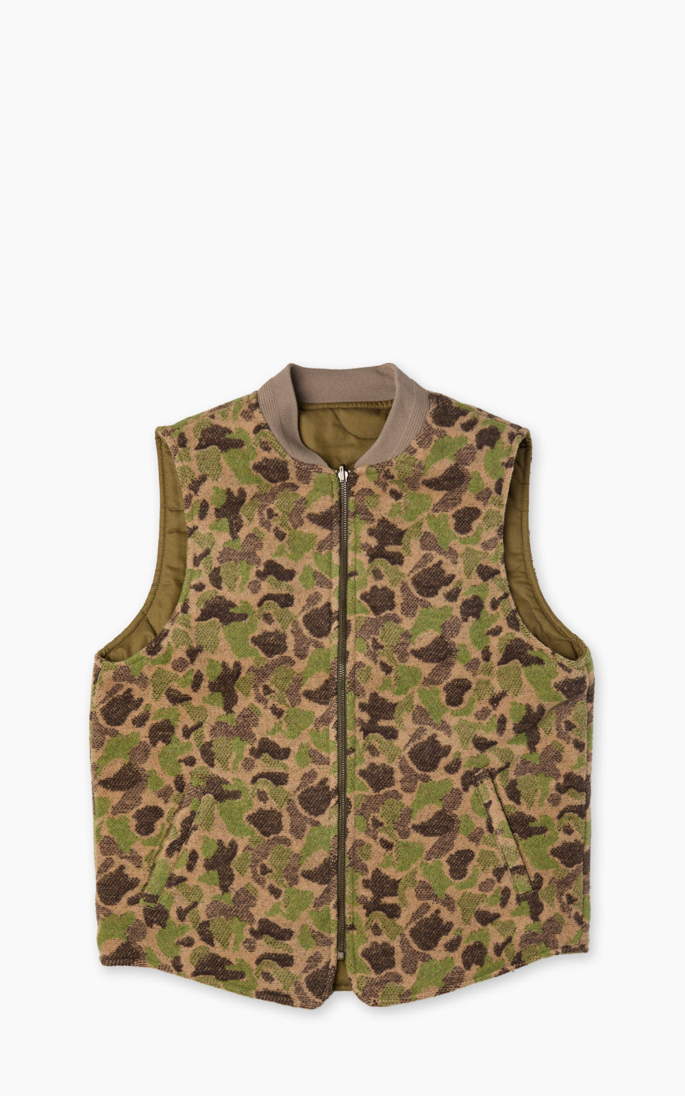 Chesapeake's Seawolf Frogskin Reversible Vest Khaki Green