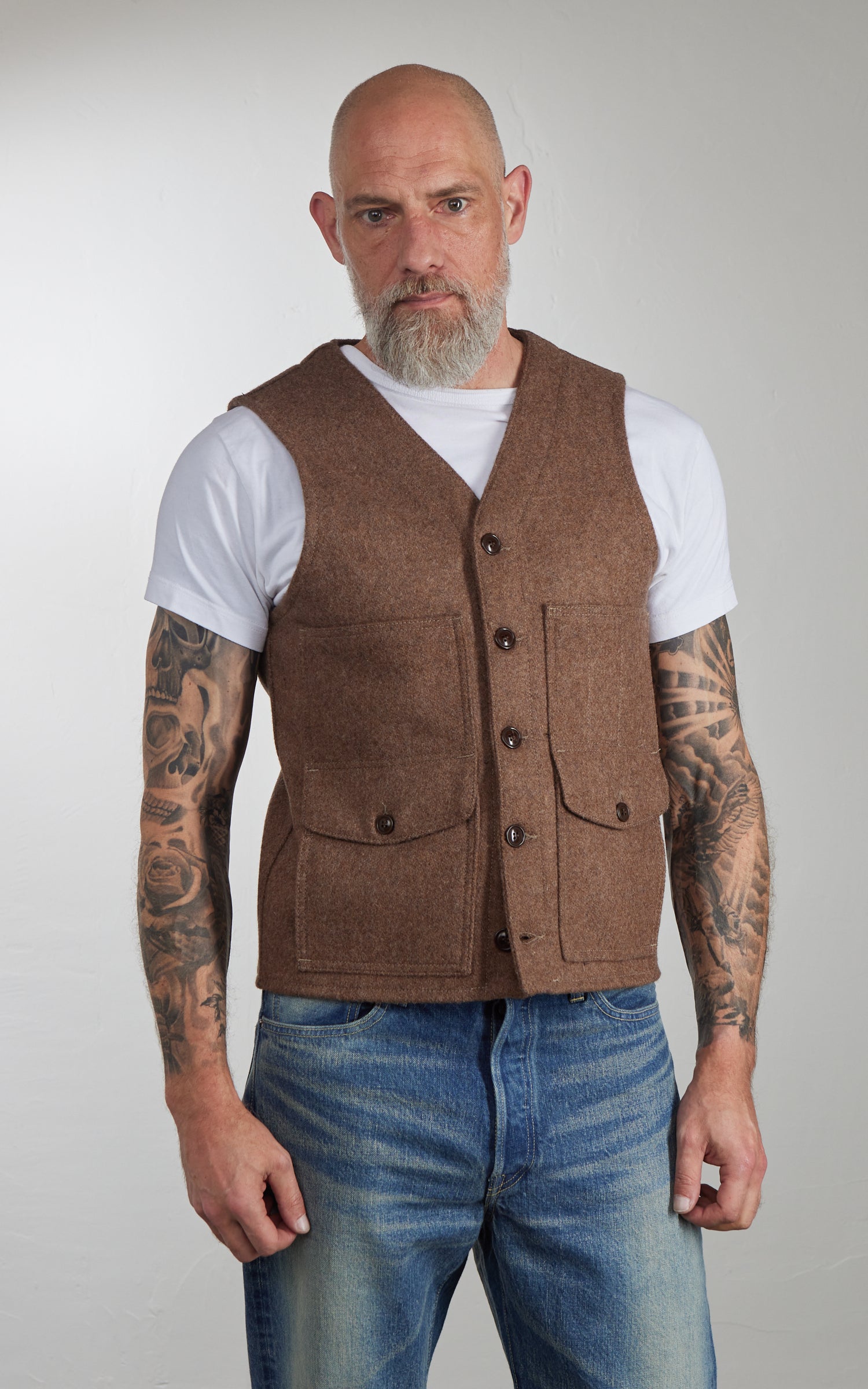 Chesapeake's Oregon Wool Vest Brown