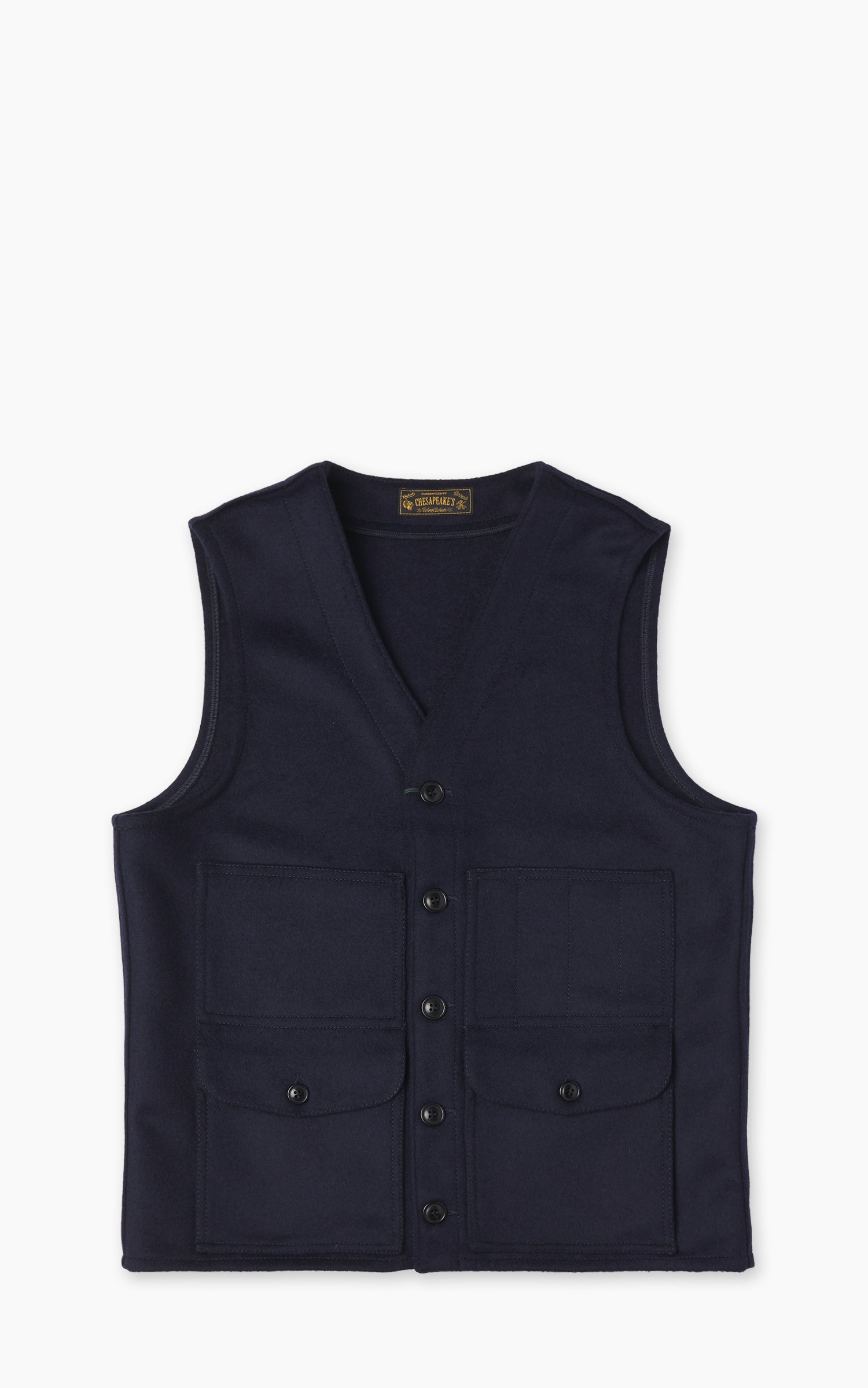 Chesapeake's Oregon Heavyweight Wool Vest Navy Blue