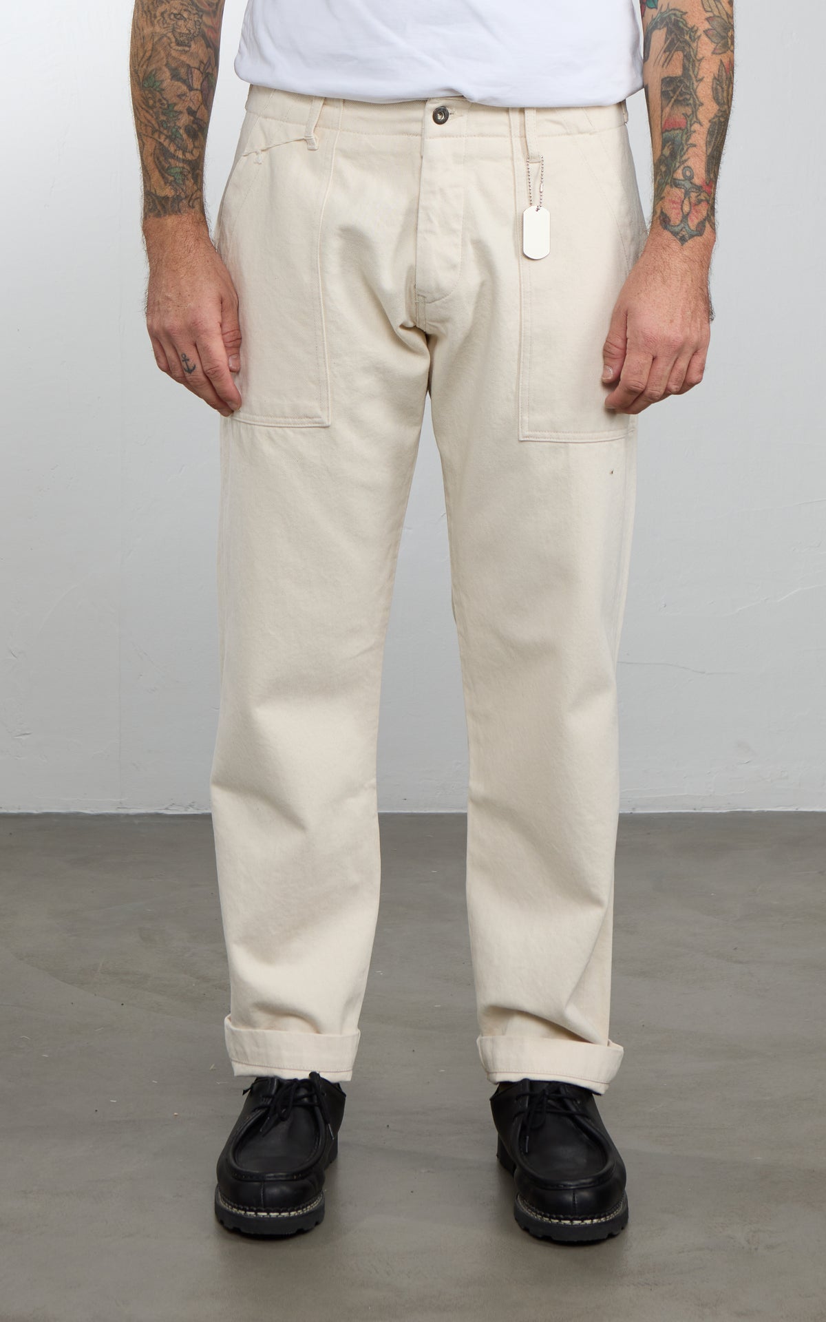 Chesapeake's Fatigue Pant Denim Selvedge Rinsed Natural