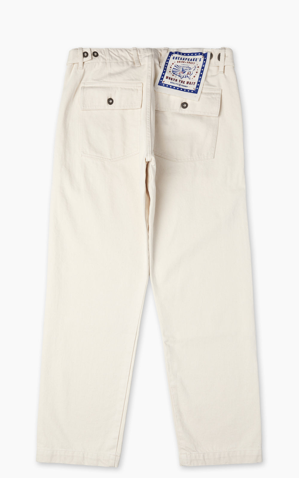 Chesapeake's Fatigue Pant Denim Selvedge Rinsed Natural