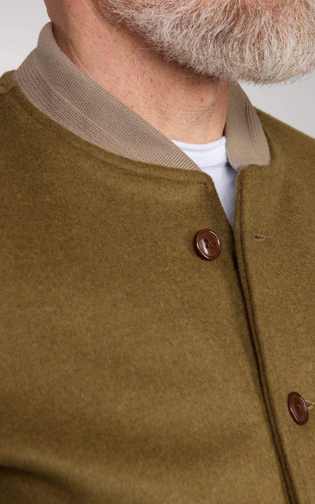 Chesapeake's A1 Wool Bomber Jacket Olive Green