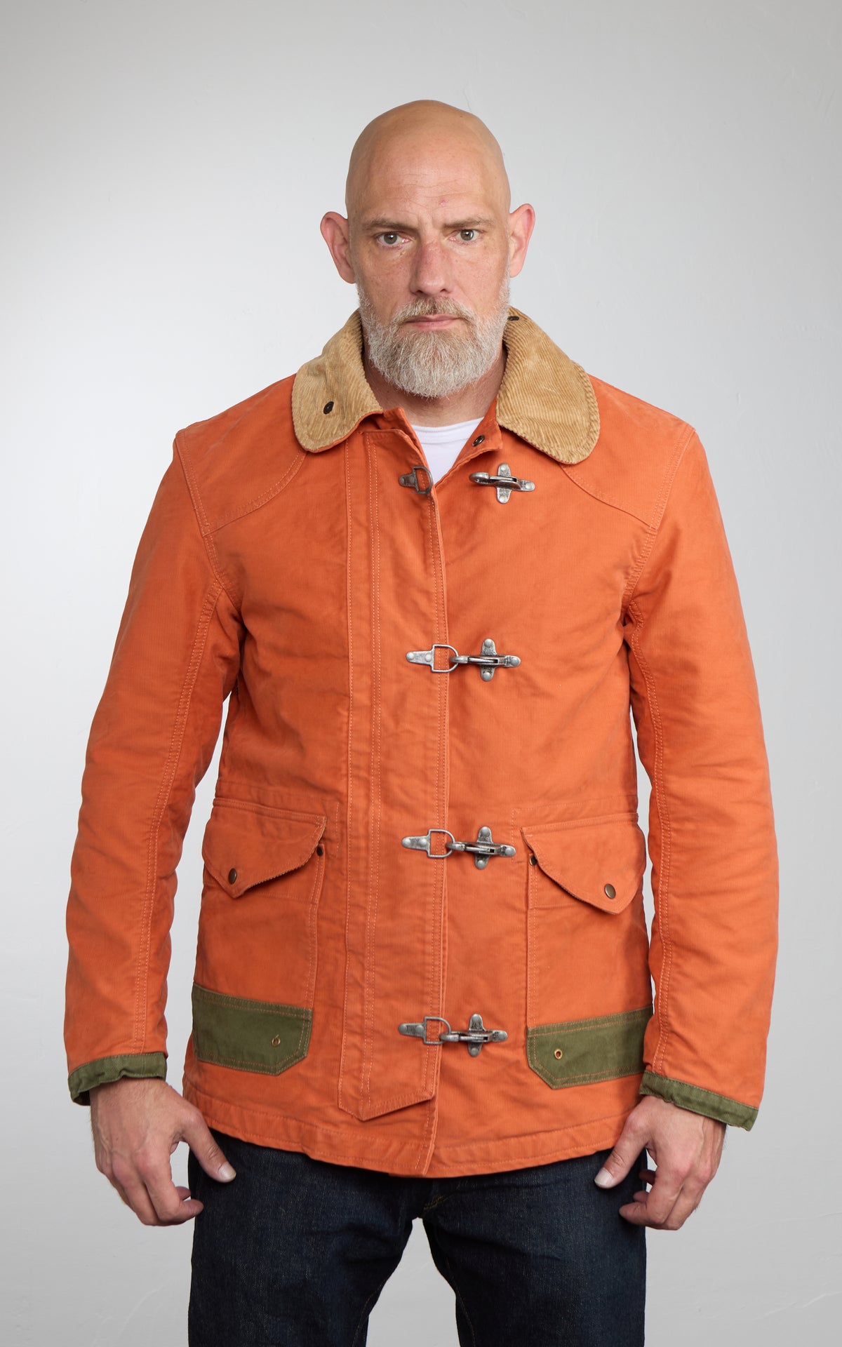 Chesapeake's Jungle Cloth Bedford Fireman Jacket Dark Orange
