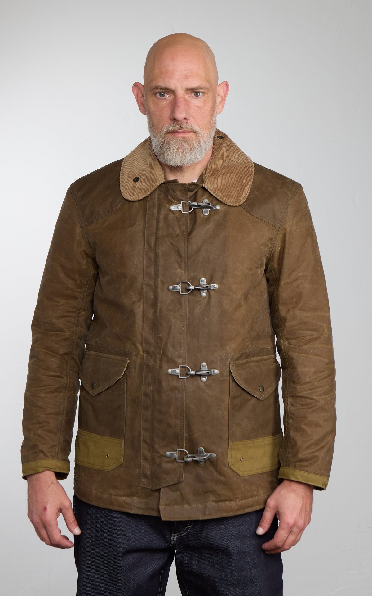 Chesapeake's Waxed Cotton Bedford Fireman Jacket Sand