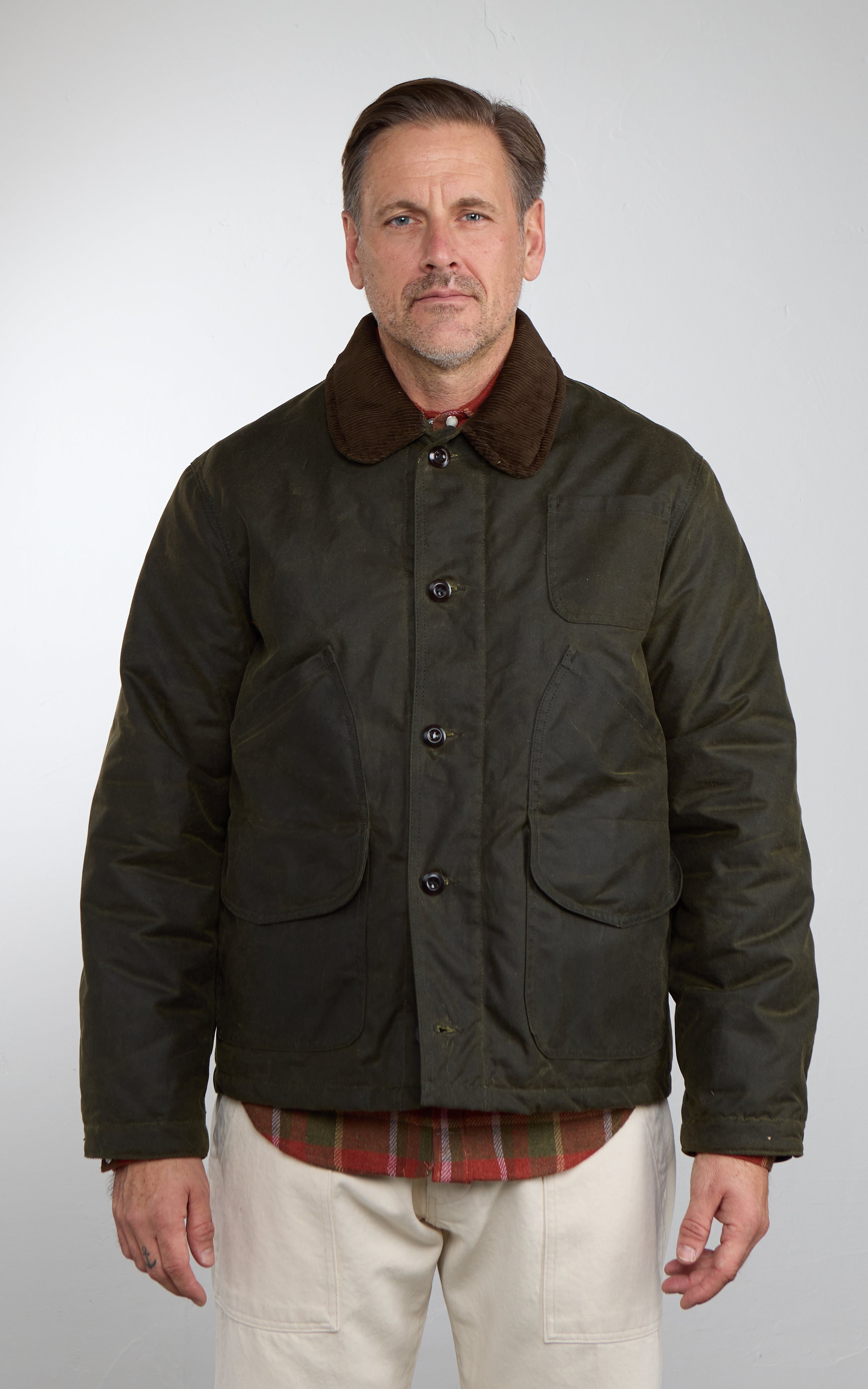 Chesapeake's Stowe Hunting Jacket Waxed Archive Green