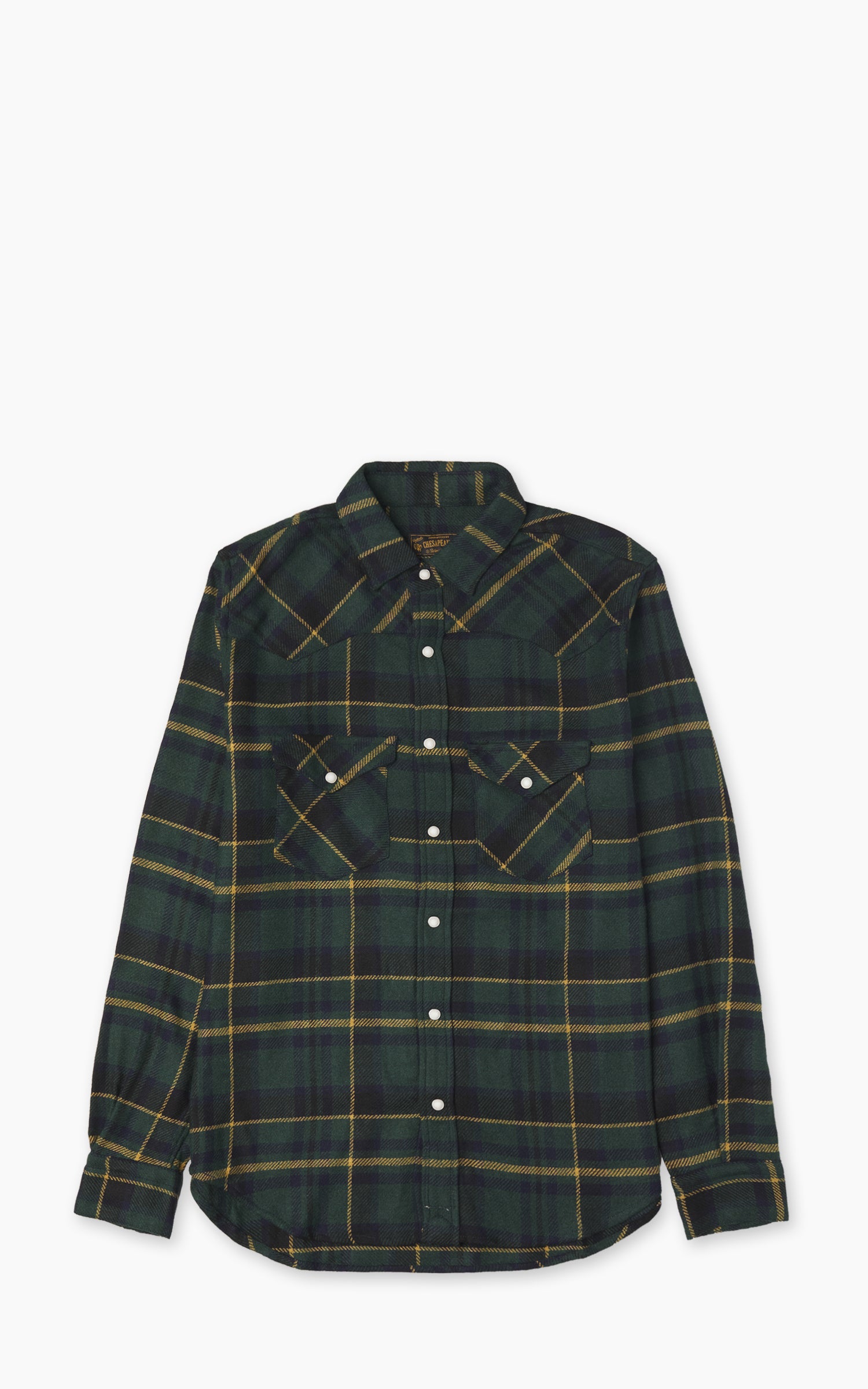 Chesapeake's Western Tartan Wool Shirt Navy