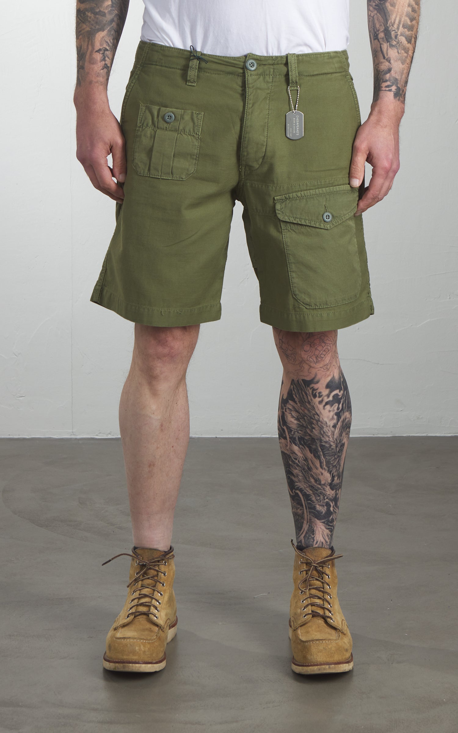 Chesapeake´s Harbour Deck Short Military Green