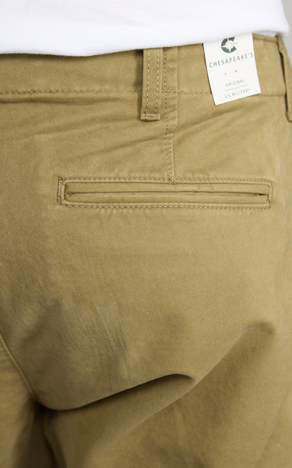 Chesapeake's Officer Chino Pant Gabardine Khaki Green
