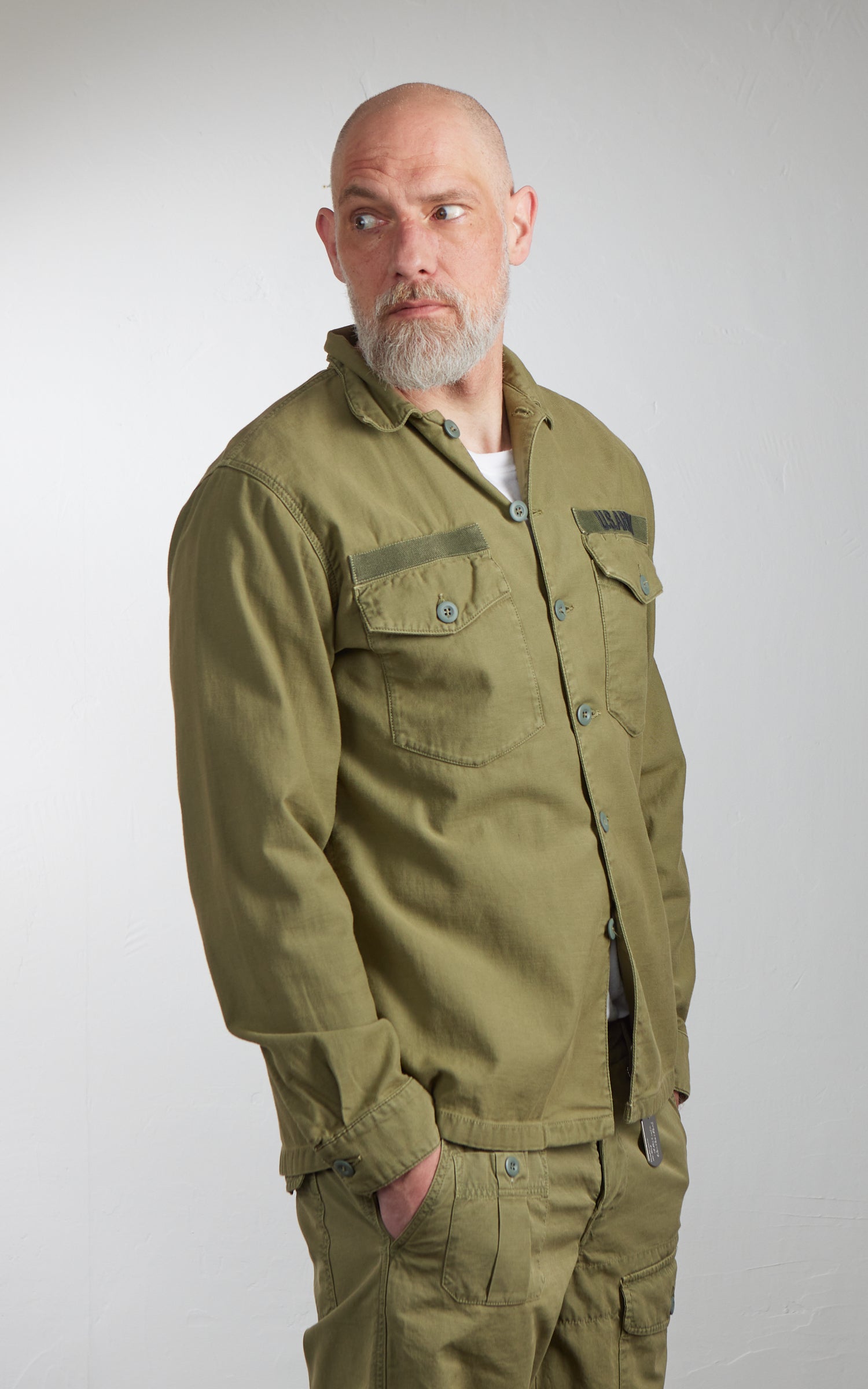 Chesapeake's Jones Nam Shirt US Army Military Green