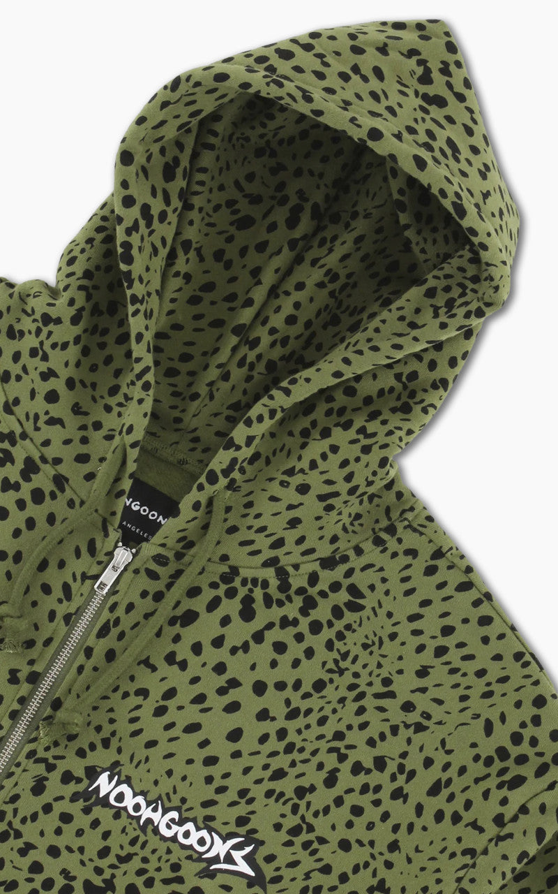 Noon Goons Chit Chat Zip Hoodie Green Leopard