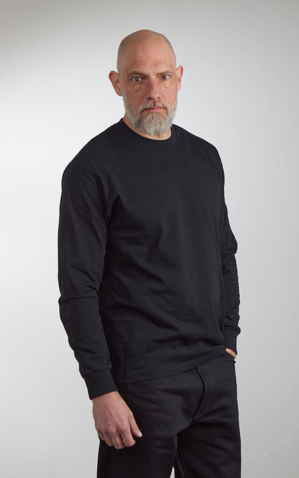 Cotton Research Club L/S T-Shirt Black