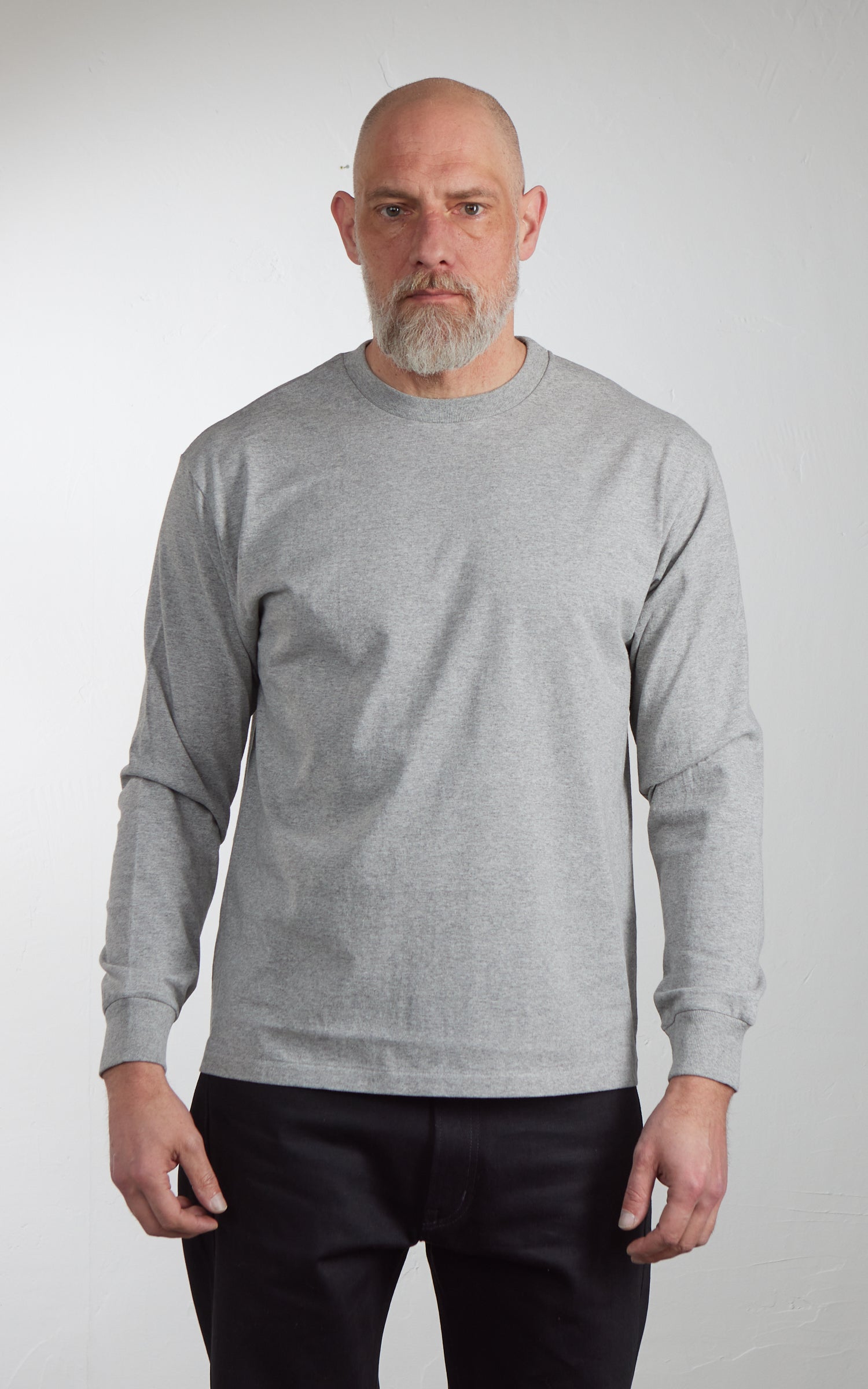 Cotton Research Club L/S T-Shirt Heather Grey