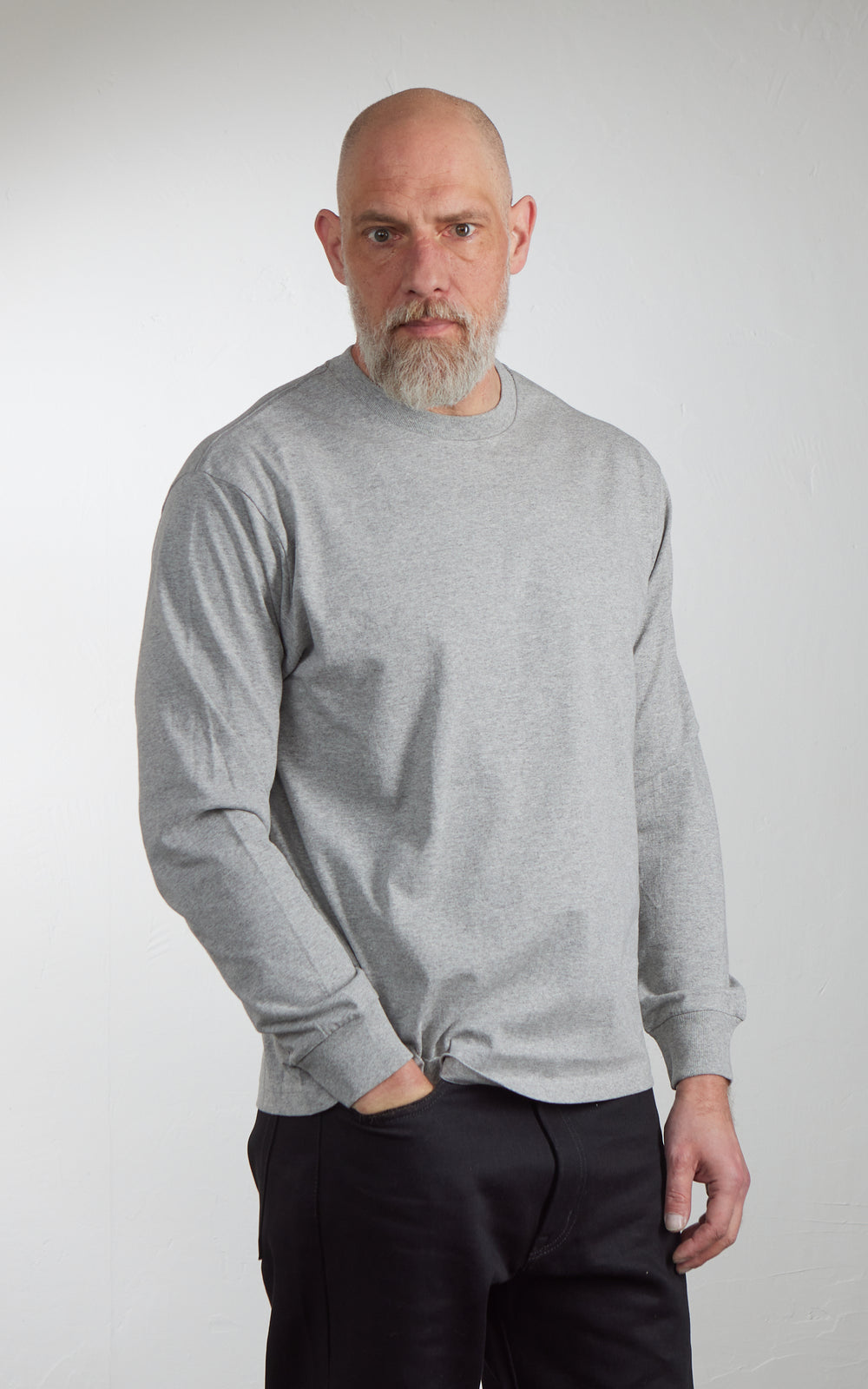 Cotton Research Club L/S T-Shirt Heather Grey