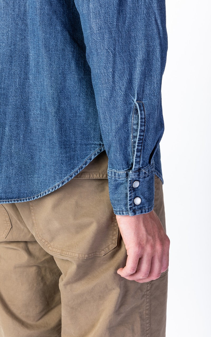 Tellason Cowboy Shirt Washed Indigo