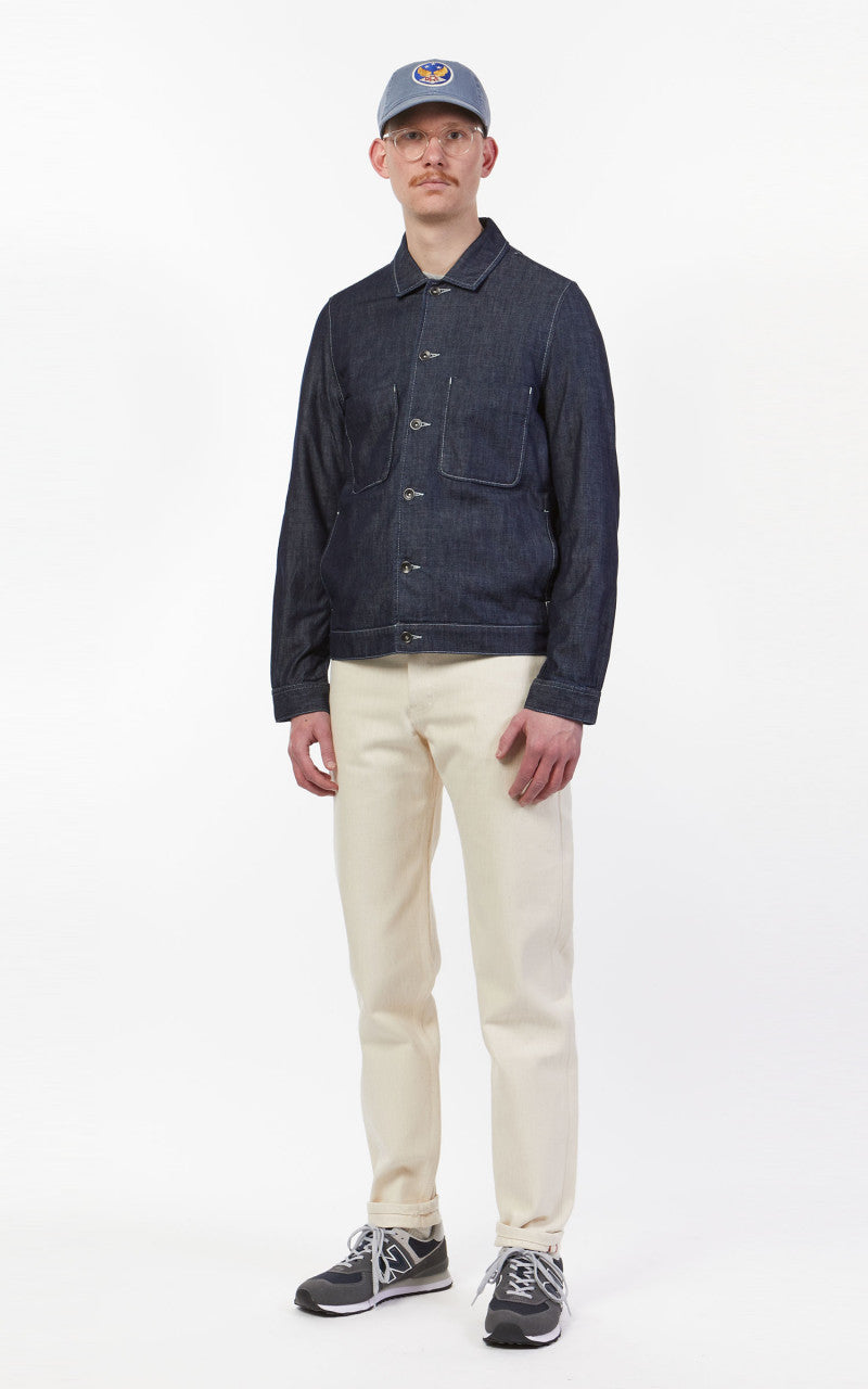 Tellason Cruise Jacket Slim Washed Denim Ocean Dark