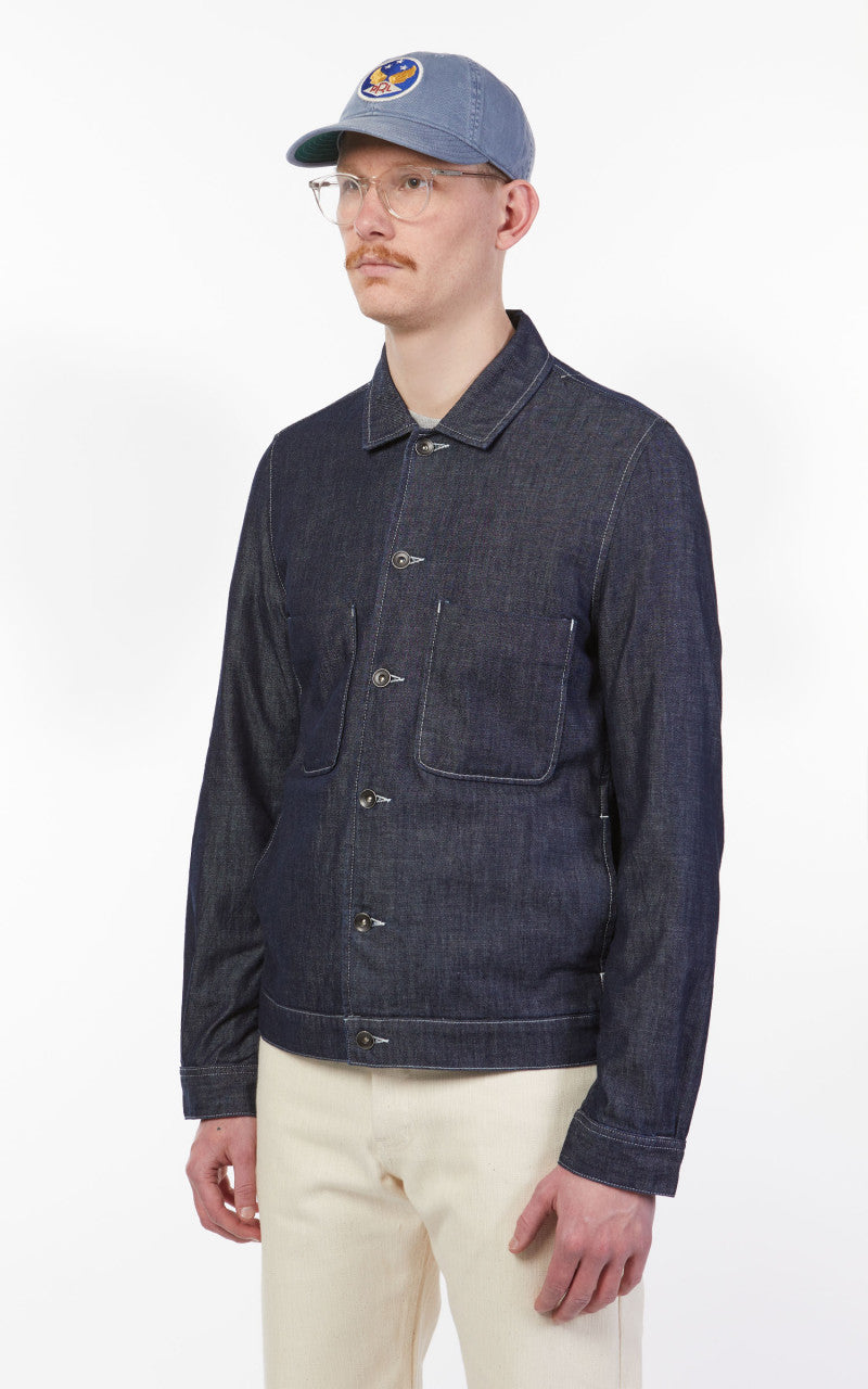 Tellason Cruise Jacket Slim Washed Denim Ocean Dark