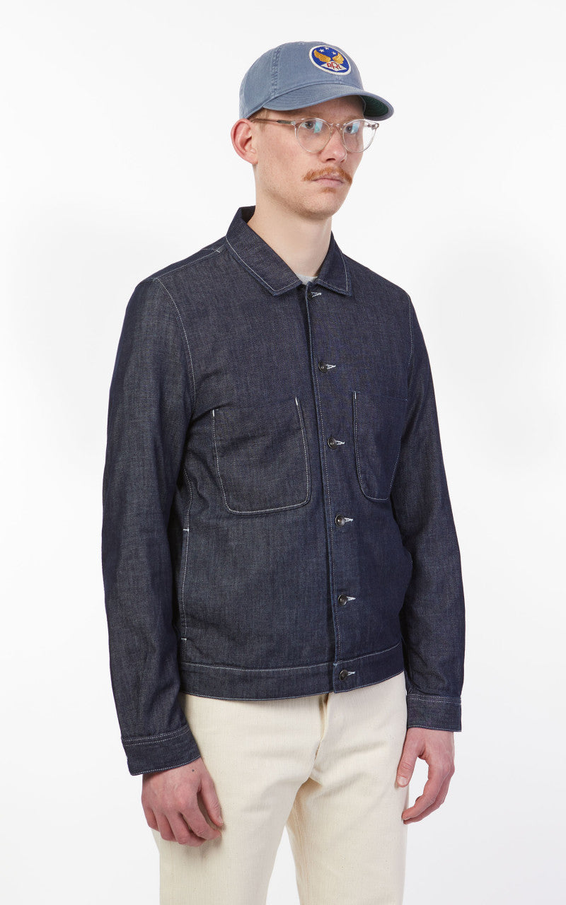 Tellason Cruise Jacket Slim Washed Denim Ocean Dark