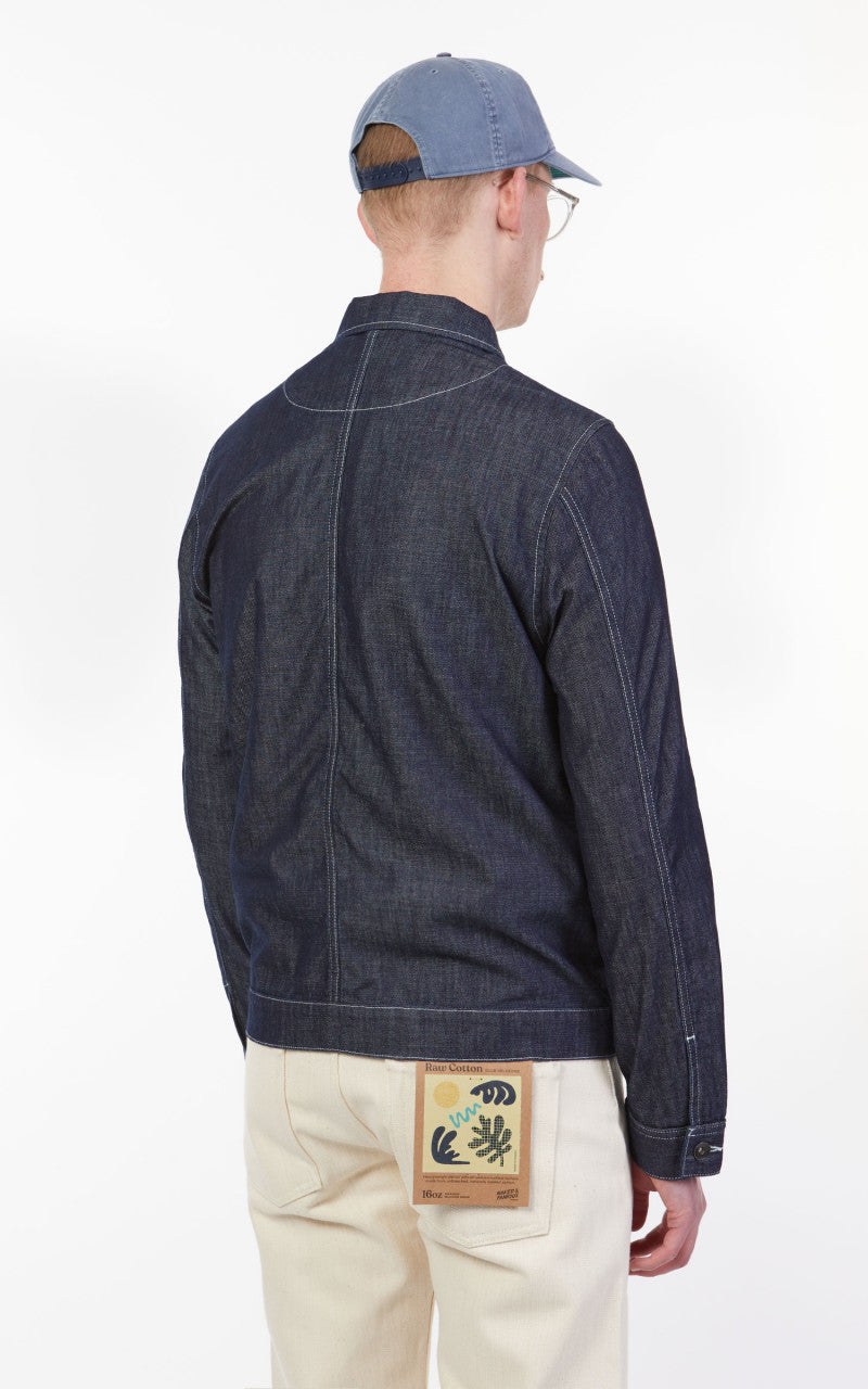Tellason Cruise Jacket Slim Washed Denim Ocean Dark