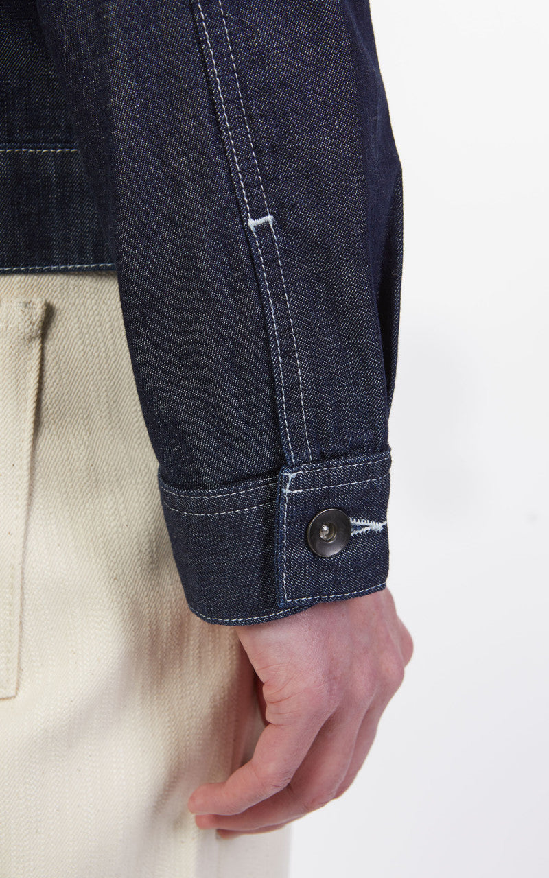 Tellason Cruise Jacket Slim Washed Denim Ocean Dark