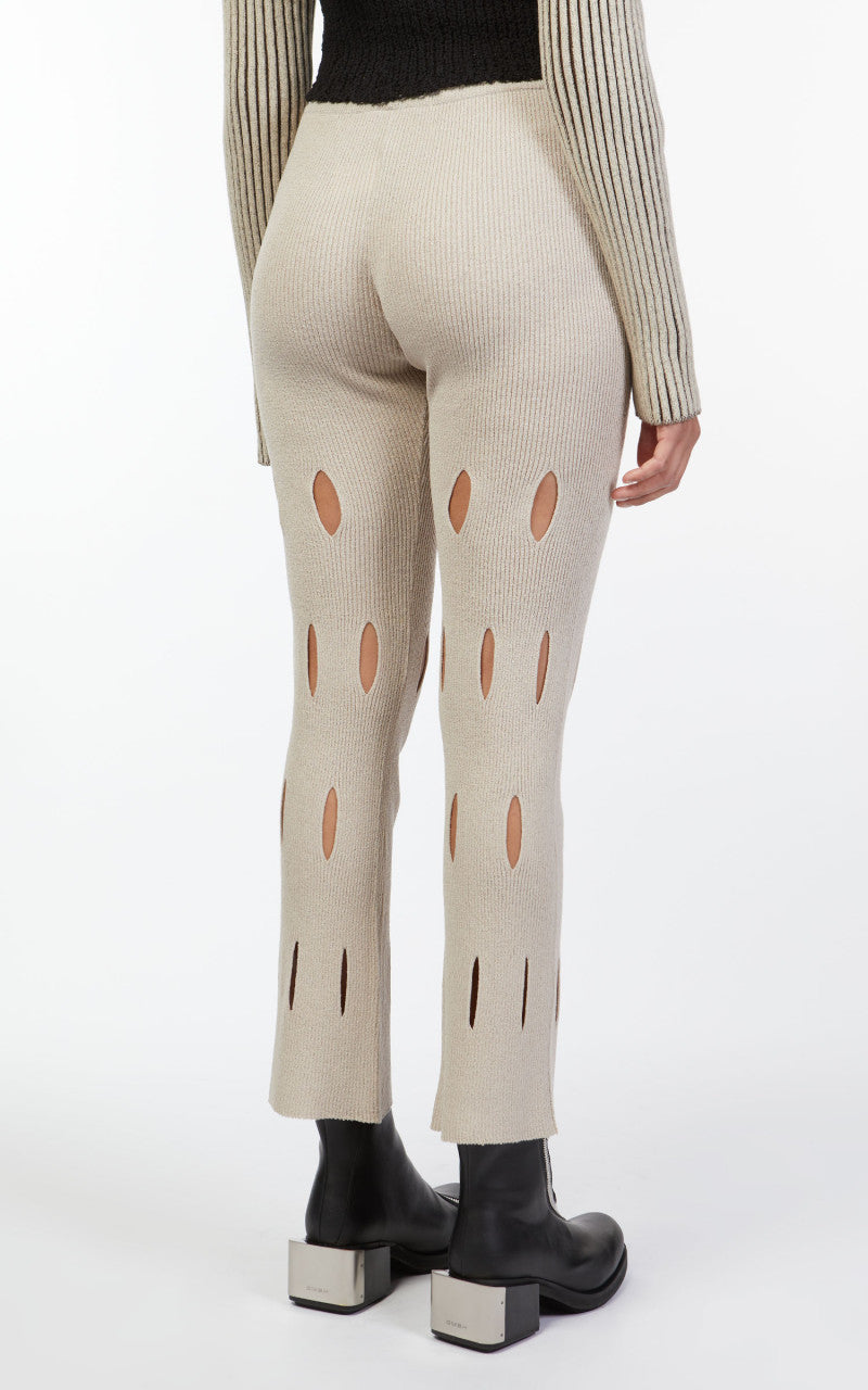 TheOpen Product Cut-Out Knit Pants Beige