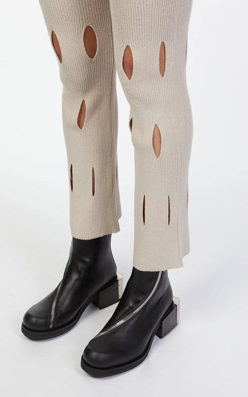 TheOpen Product Cut-Out Knit Pants Beige