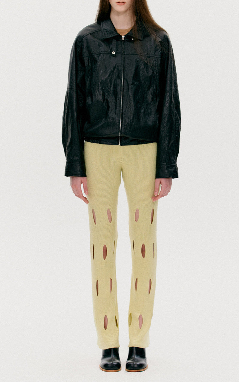 TheOpen Product Cut-Out Knit Pants Pale Green