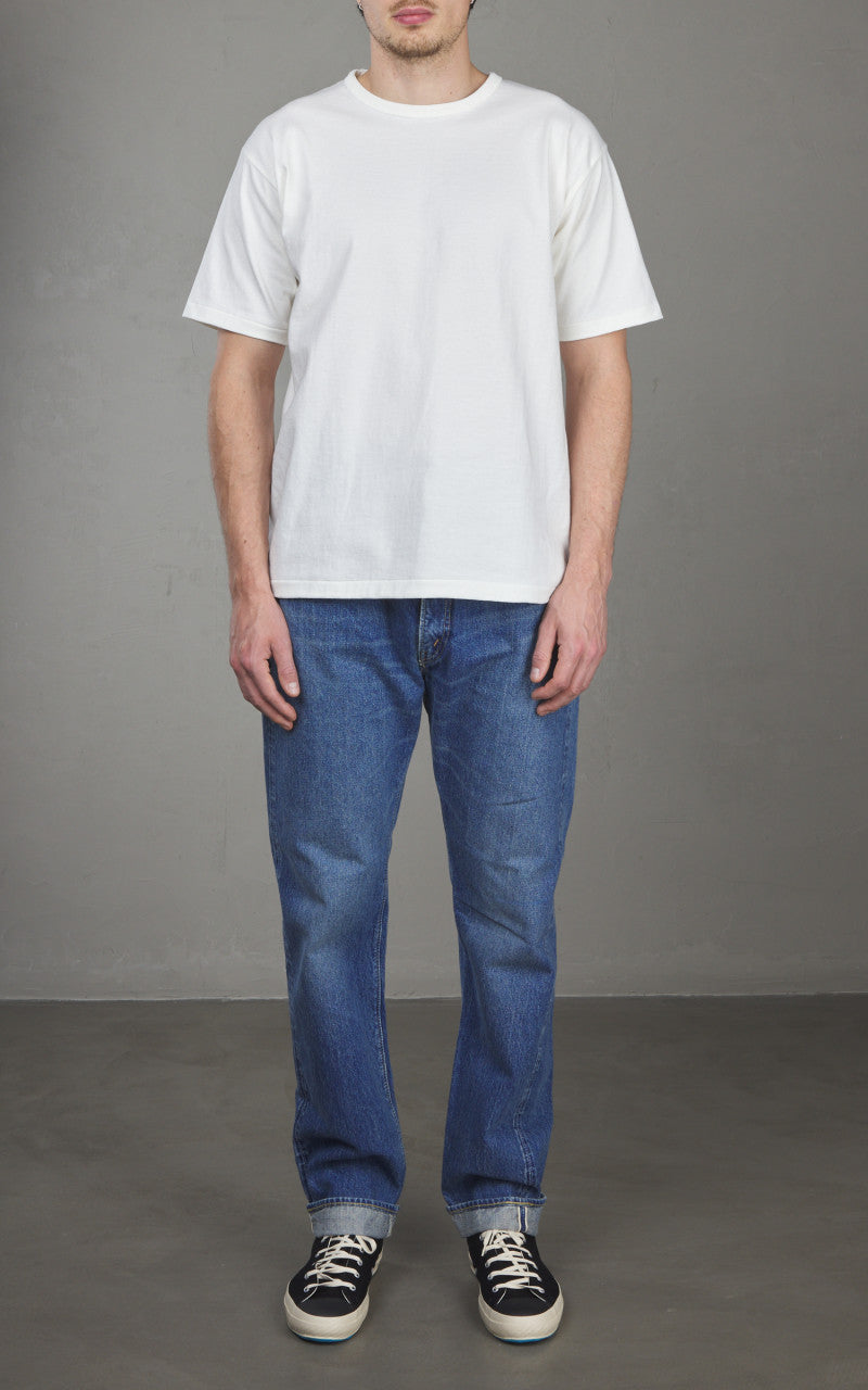 Denime Lot 271 Crew Neck Plain T-Shirt Off White