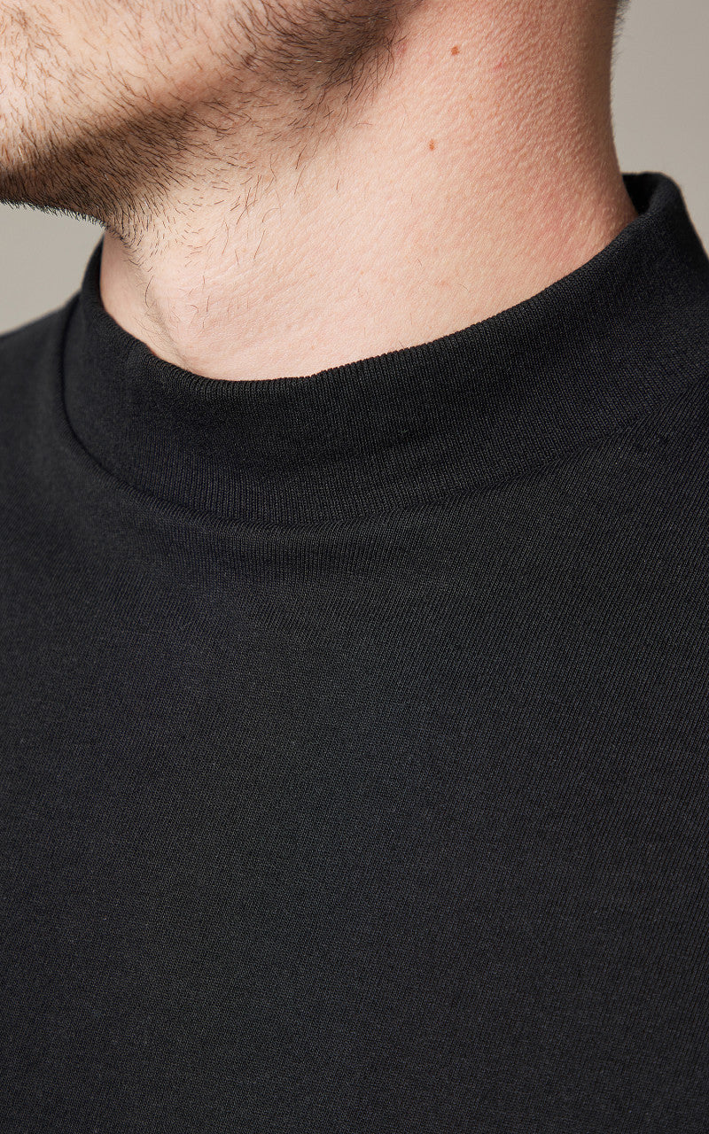 Denime Lot 264 Mock Neck T-Shirt Black