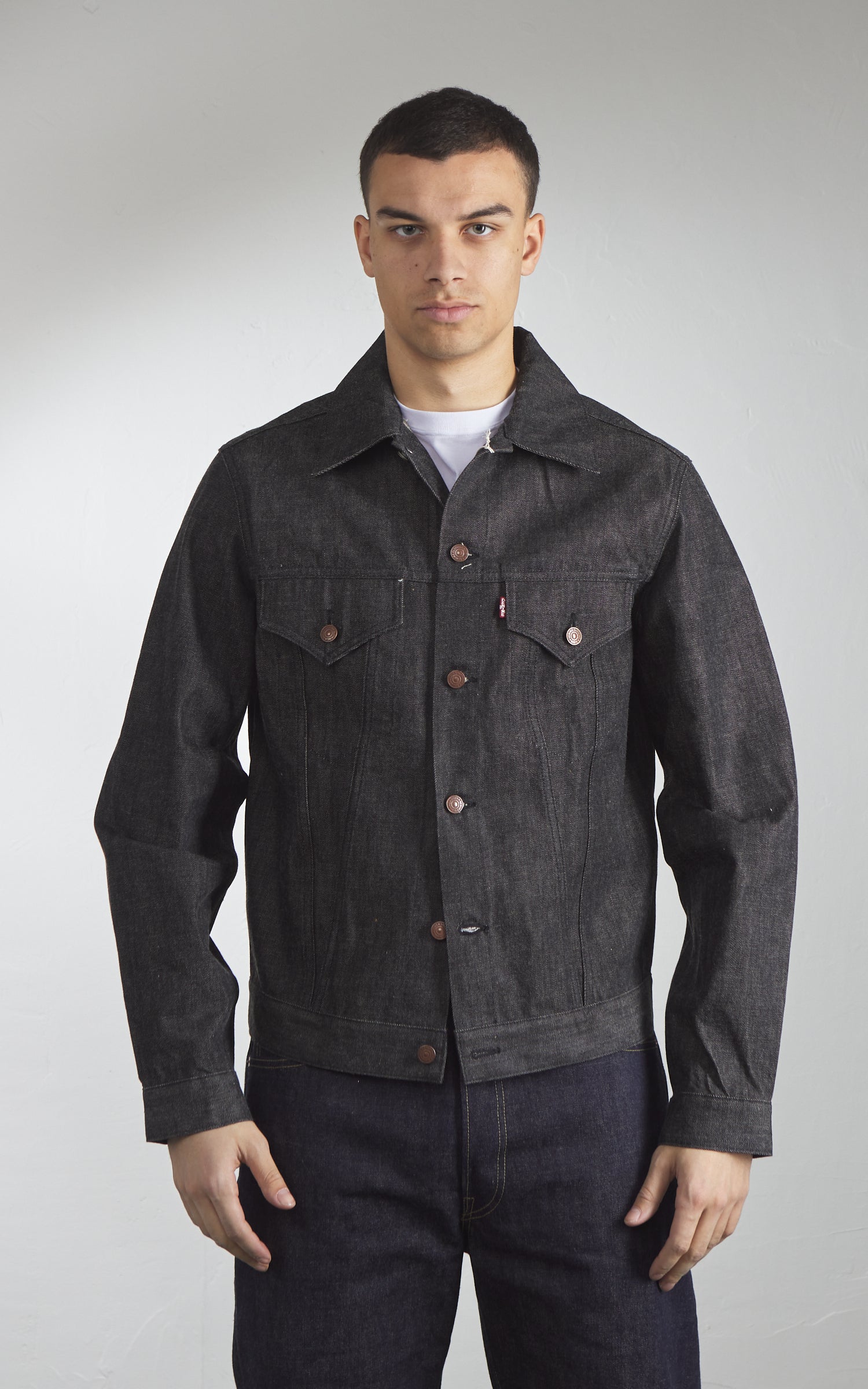 Denime Lot 233-66B Type III Denim Jacket Selvedge Black