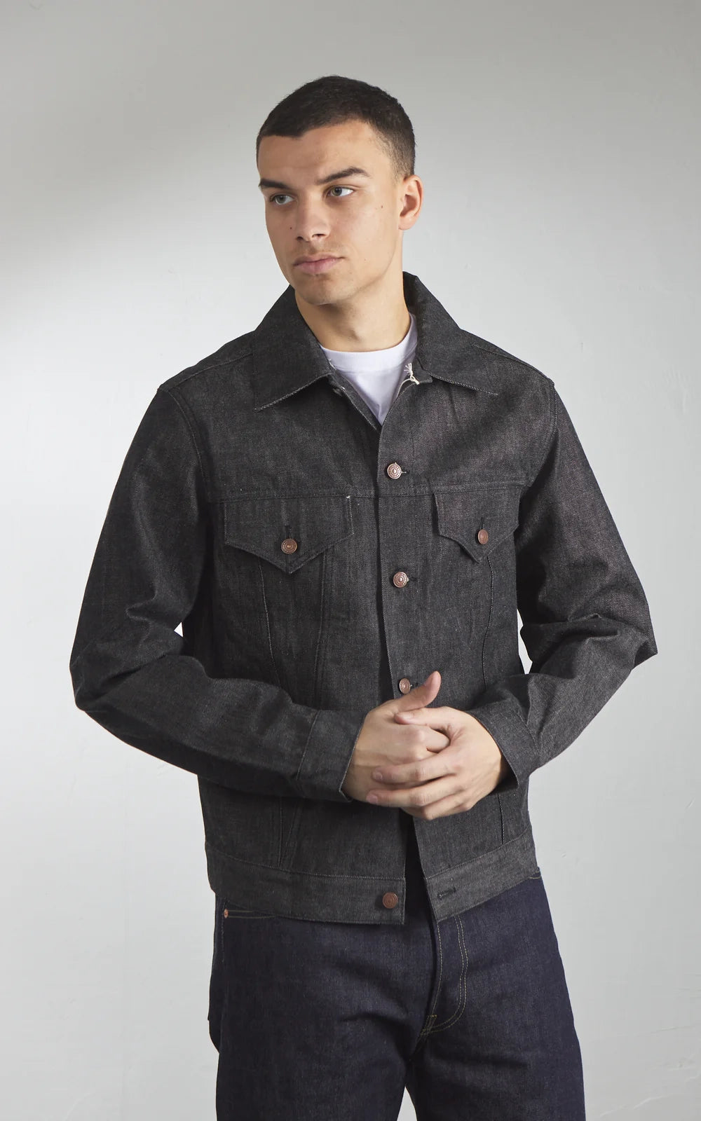 Denime Lot 233-66B Type III Denim Jacket Selvedge Black