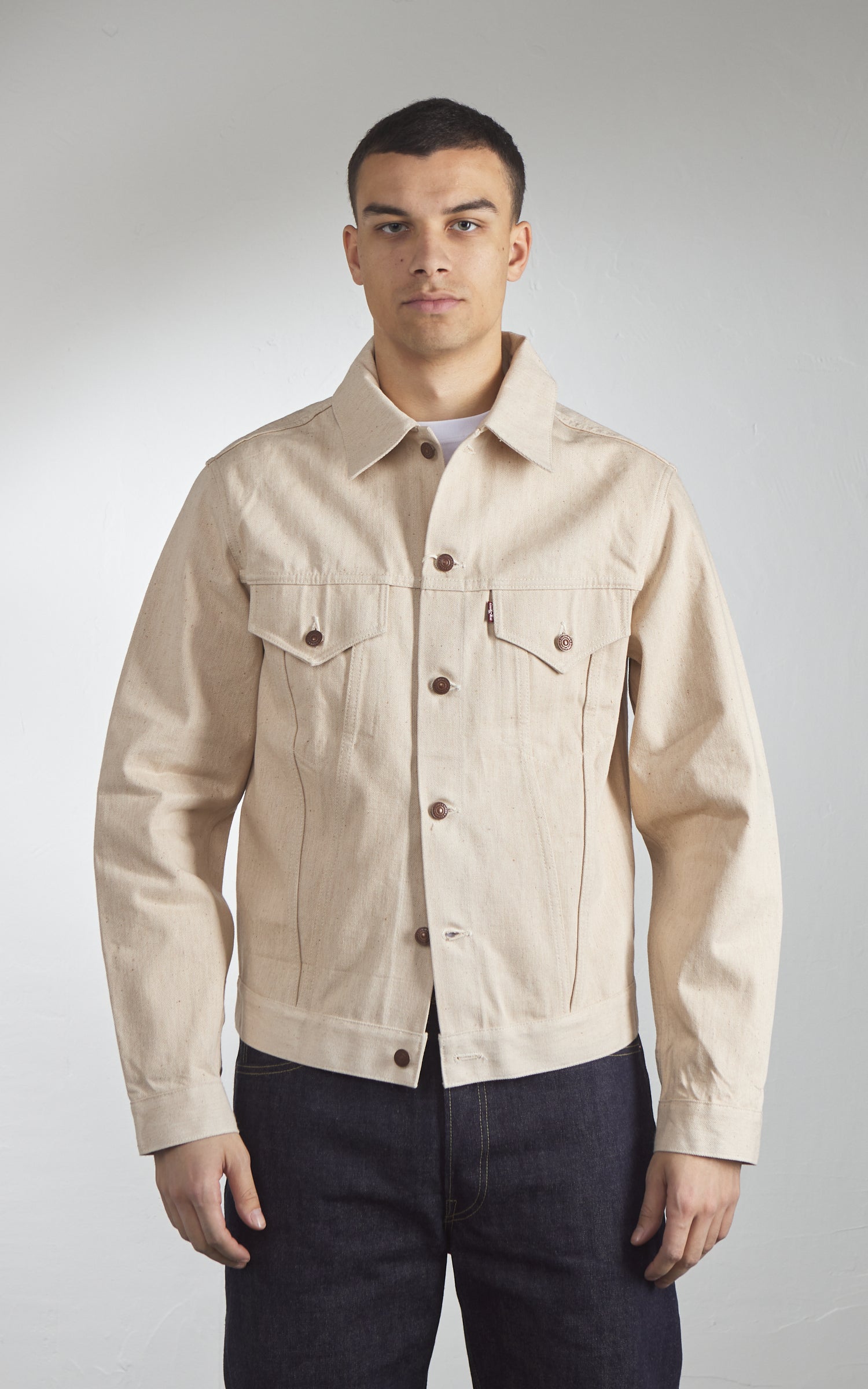 Denime Lot 233-66M Type III Denim Jacket Selvedge Mother Cotton Natural