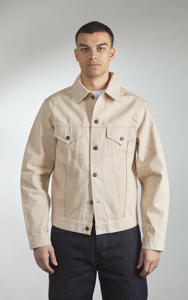 Denime Lot 233-66M Type III Denim Jacket Selvedge Mother Cotton Natural