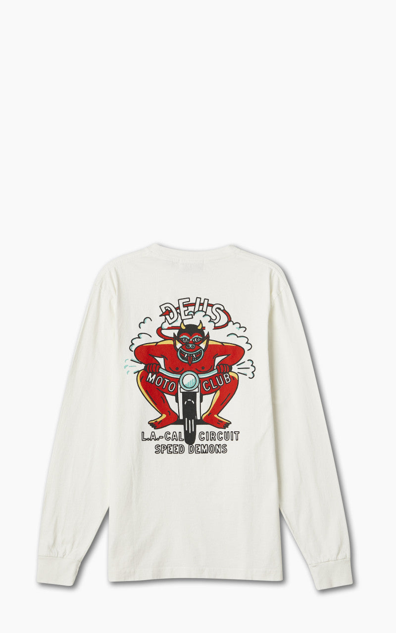 Deus Ex Machina Riding Hot LS Tee Vintage White