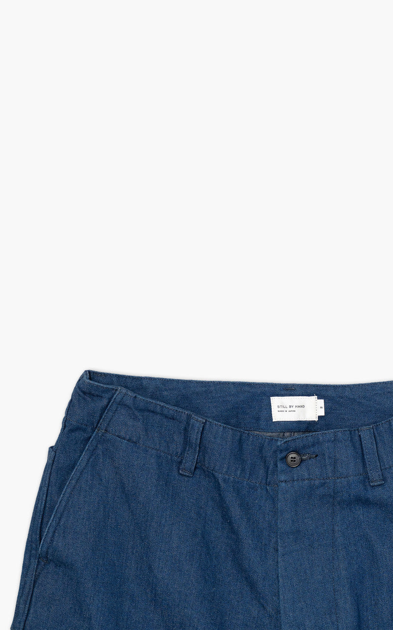 Still By Hand 10oz Denim Wide Pants Blue