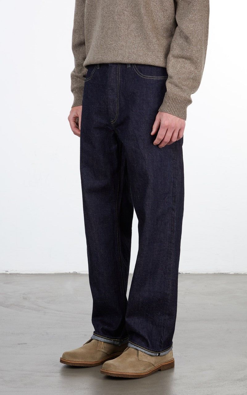 Still By Hand 5 Pocket Denim Pants Navy