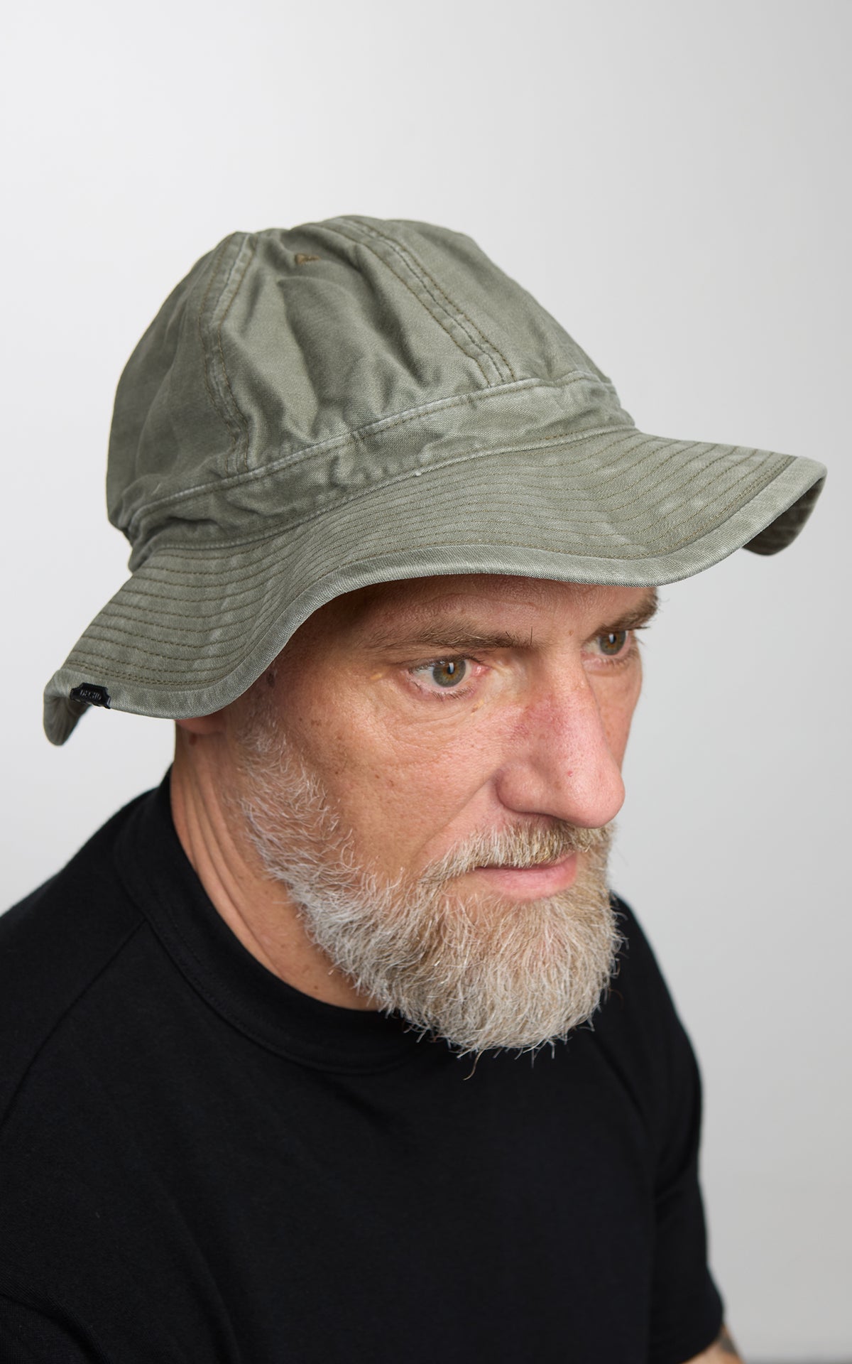 Decho Military Army Hat Back Satin Olive