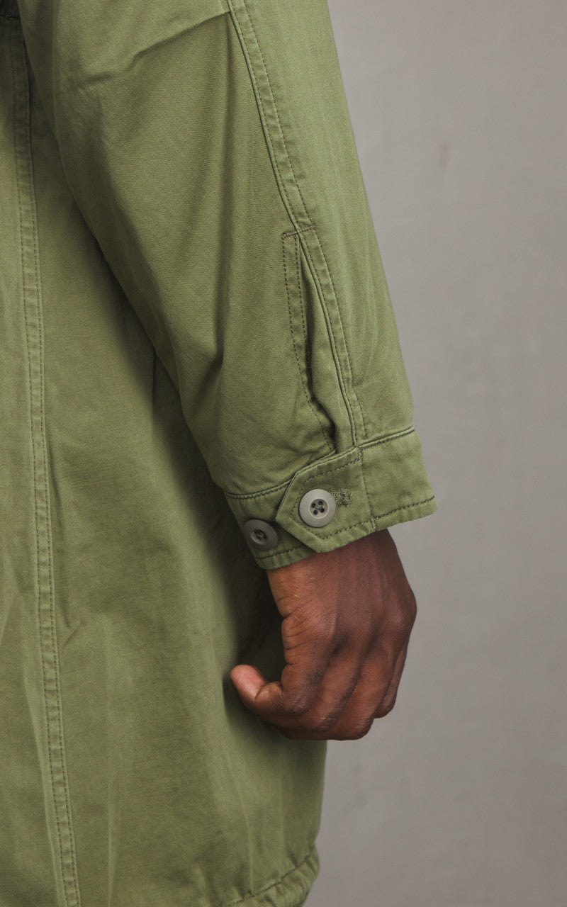 Denham Archive Fishtail Parka Japan Cotton Nylon Army Green
