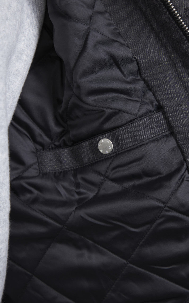 Denham Liam Worker Jacket Heavy Cotton Canvas Raven