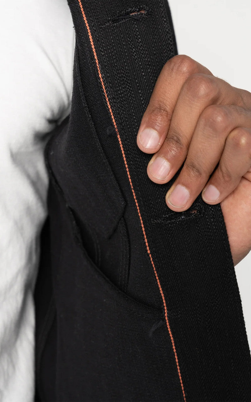 Naked & Famous Denim Denim Jacket Shinigami Selvedge Black 18oz